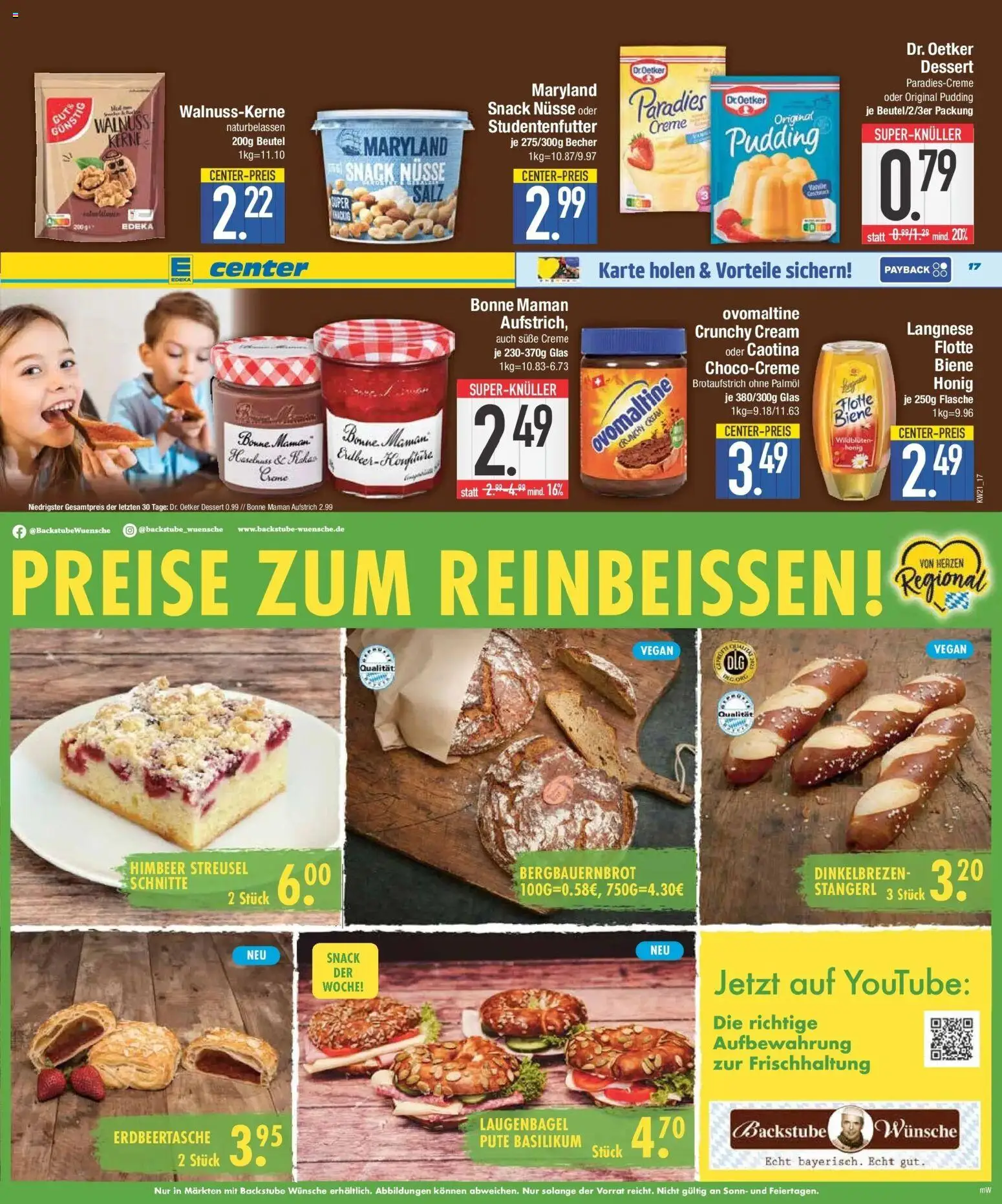 E center Prospekt Meitingen – gültig ab 17.05.2026 | Seite: 18 | Produkte: Pute, Ovomaltine, Pudding, Salz