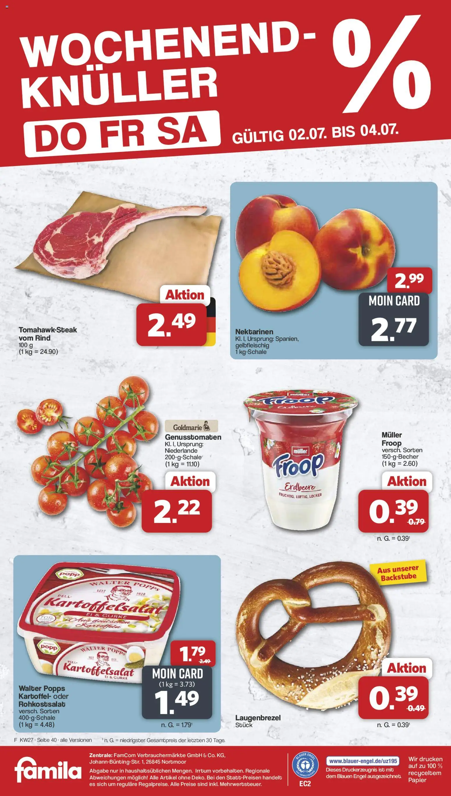 Famila Nordwest Prospekt – gültig ab 29.06.2026 | Seite: 42 | Produkte: Froop, Nektarinen