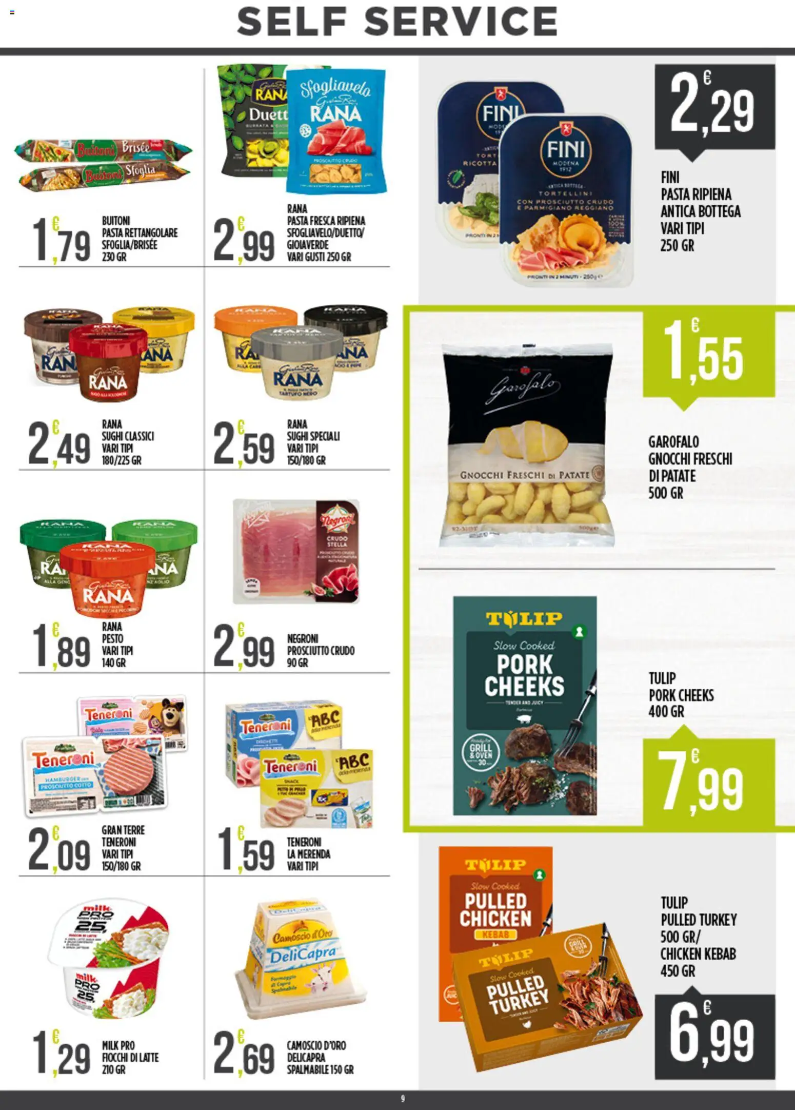 Volantino Euroesse del 20.04.2026 | Pagina: 9 | Prodotti: Fiocchi di latte, Latte, Parmigiano reggiano, Parmigiano