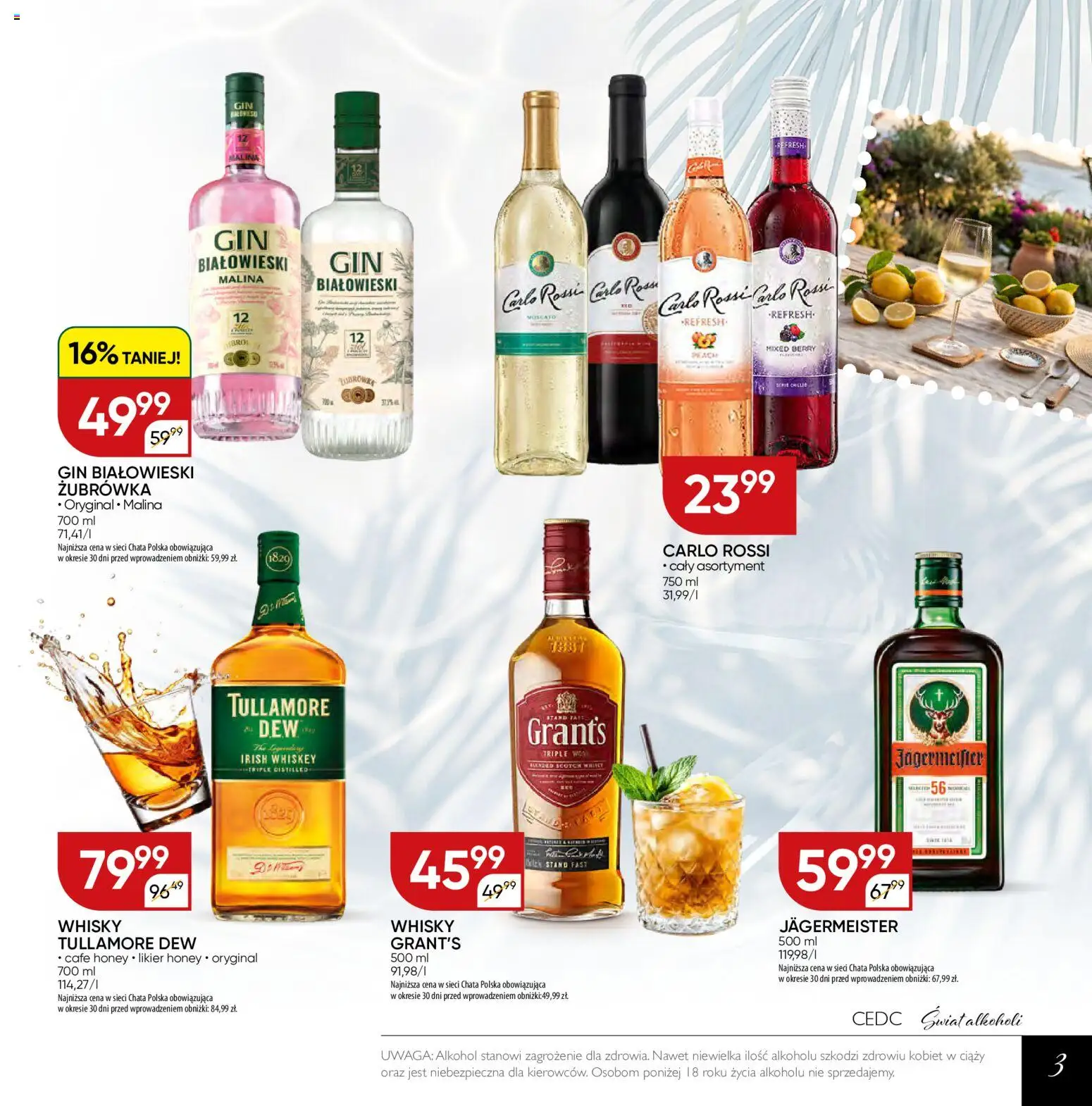Chata Polska gazetka - Mocna Oferta od 07.07.2026 | Strona: 3 | Produkty: Grant's, Malina, Alkohol, Whisky