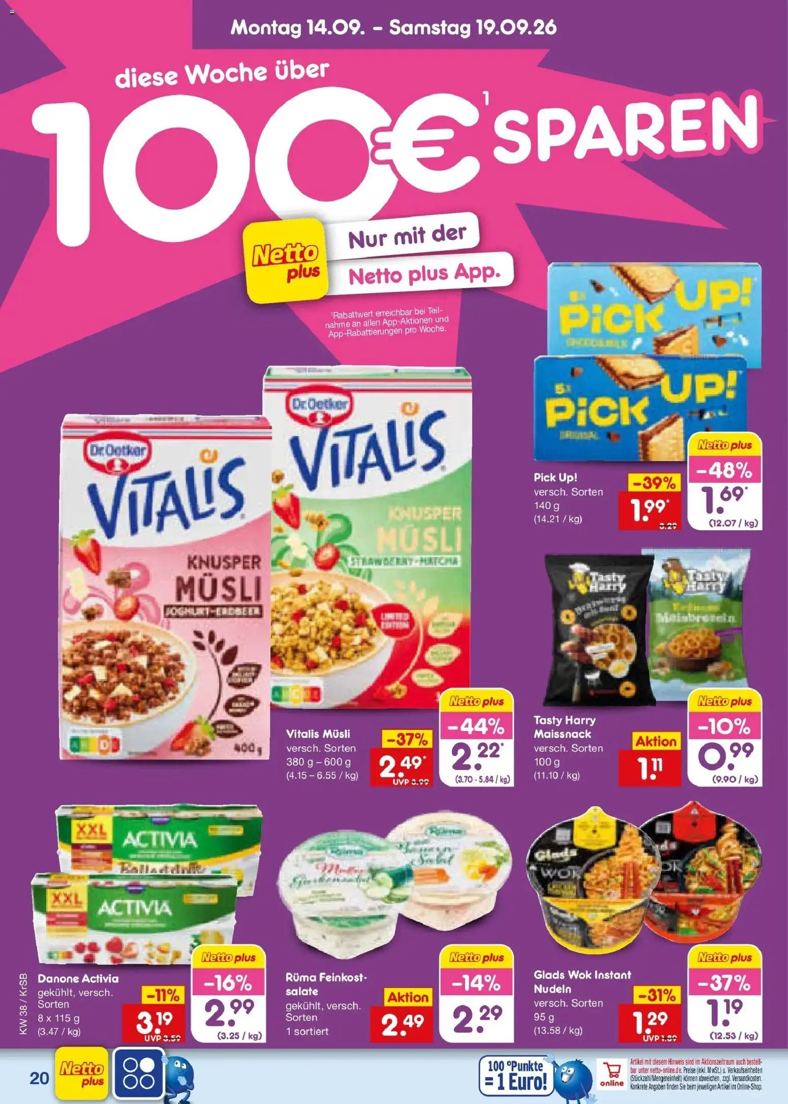 Netto Marken-Discount Prospekt Baesweiler – gültig ab 14.09.2026 | Seite: 30 | Produkte: Musli, Activia, Danone activia, Wok
