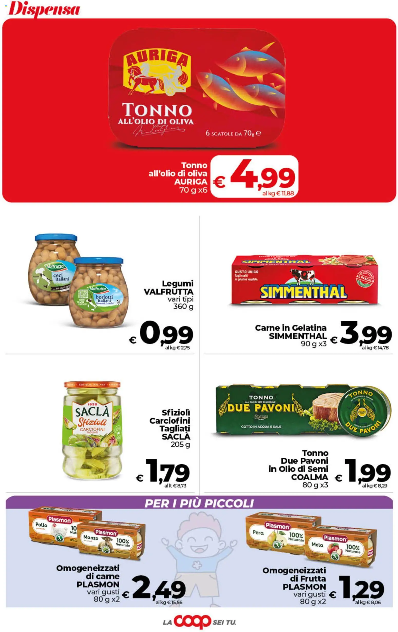 Volantino COOP del 13/10/2026 | Pagina: 23 | Prodotti: Frutta, Olio, Tonno, Carne