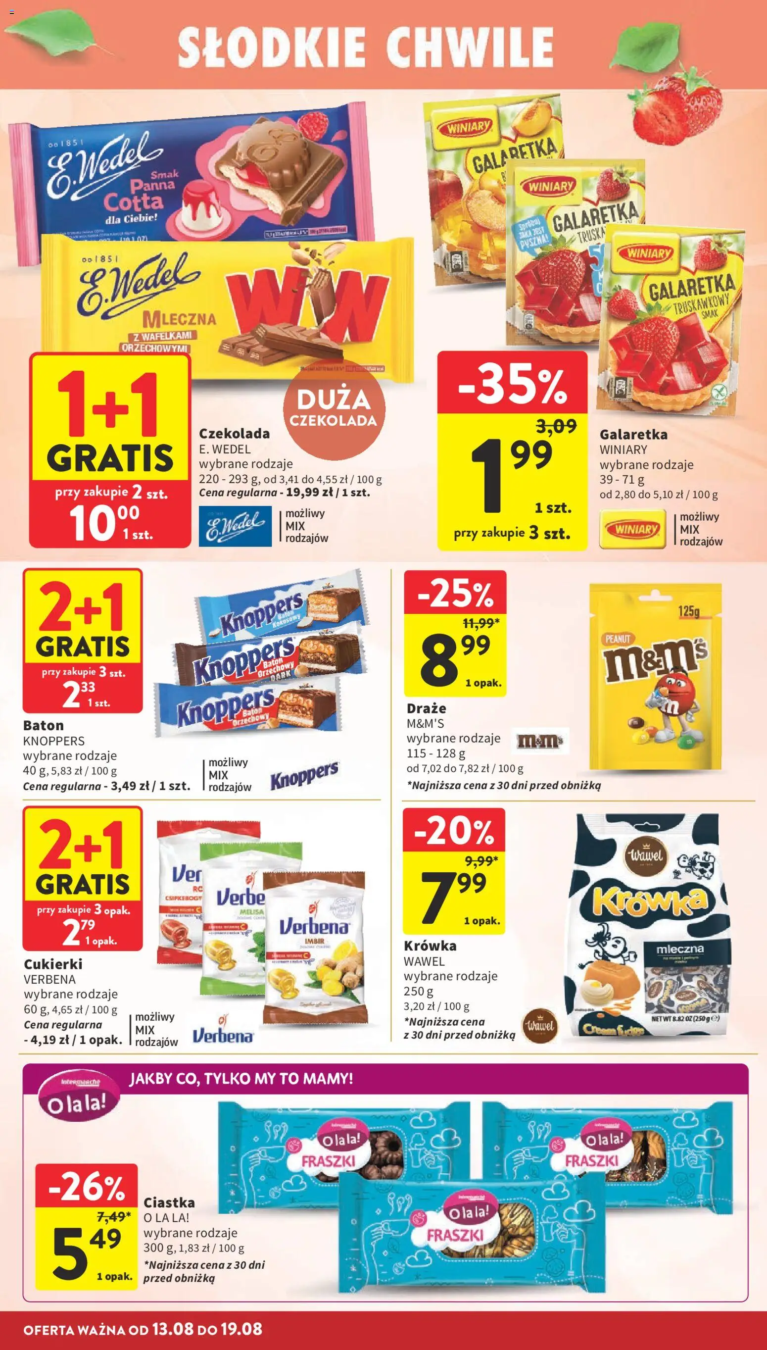 Intermarche gazetka od 13.08.2026 | Strona: 30 | Produkty: M&M's, Baton, Cukierki, Ciastka