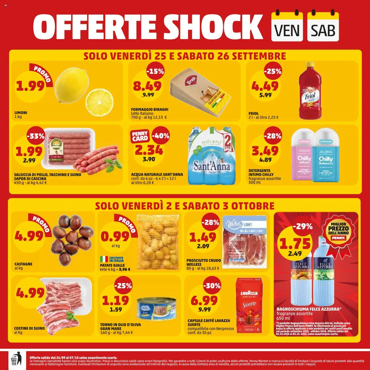 Volantino PENNY del 24/09/2026 | Pagina: 20 | Prodotti: Detergente intimo, Tacchino, Tonno, Lavazza