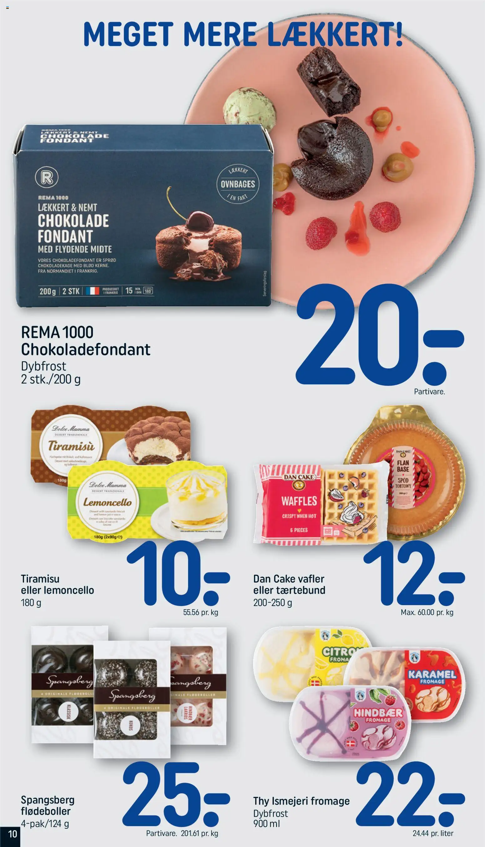 Rema 1000 tilbudsavis – gyldig fra 26/07/2026 | Side: 10 | Produkter: Chokolade, Chokoladekage, Flødeboller, Hindbær