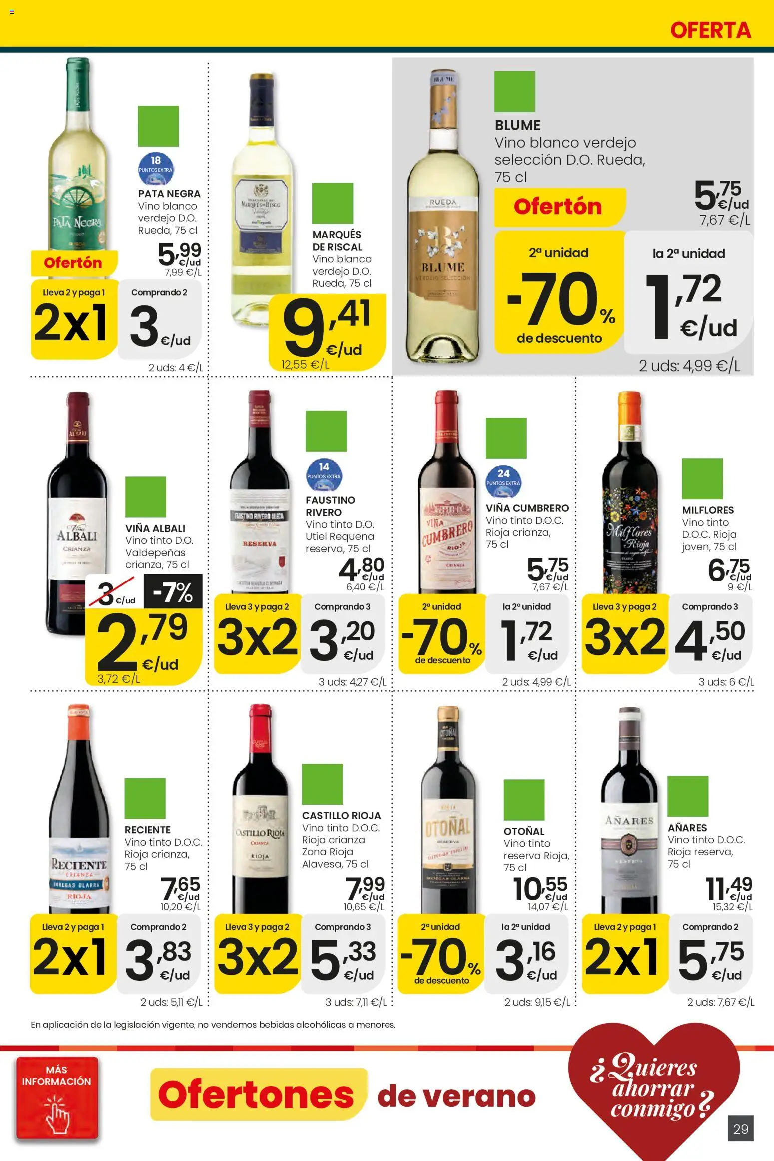Eroski Ofertones de verano │ válido desde el 11.06.2026 | Página: 29 | Productos: Vino