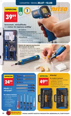 Pogląd oferty "Biedronka gazetka - Hity i inspiracje" - ważna od 27.07.2026 | Strona: 26 | Produkty: Miniszlifierka, Termometr, Baterie, Gąbka