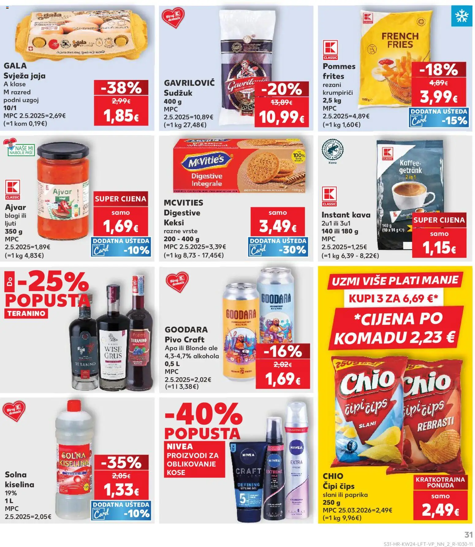 Kaufland HR akciós ujság - amely érvényes a következő dátumtól: 10.06.2026 | Oldal: 31 | Termékek: Ajvár