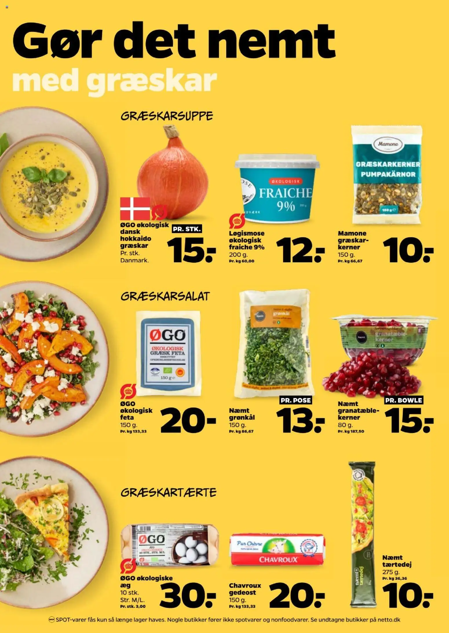 Netto tilbudsavis – gyldig fra 24/10/2026 | Side: 9 | Produkter: Græskar, Græskarkerner, Grønkål