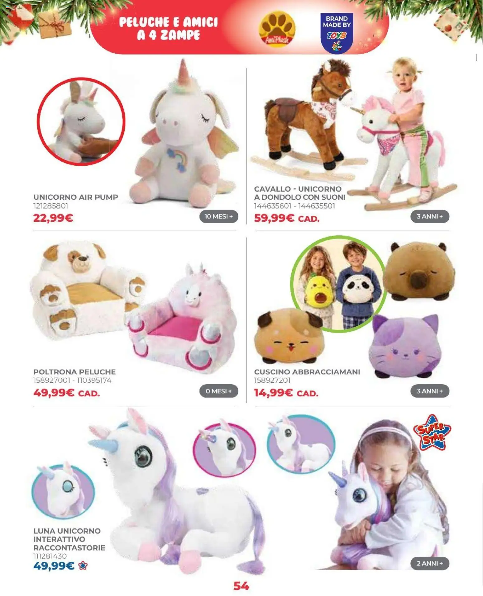 Volantino Toys Center del 16/10/2026 | Pagina: 56 | Prodotti: Peluche, Dondolo, Cuscino, Poltrona