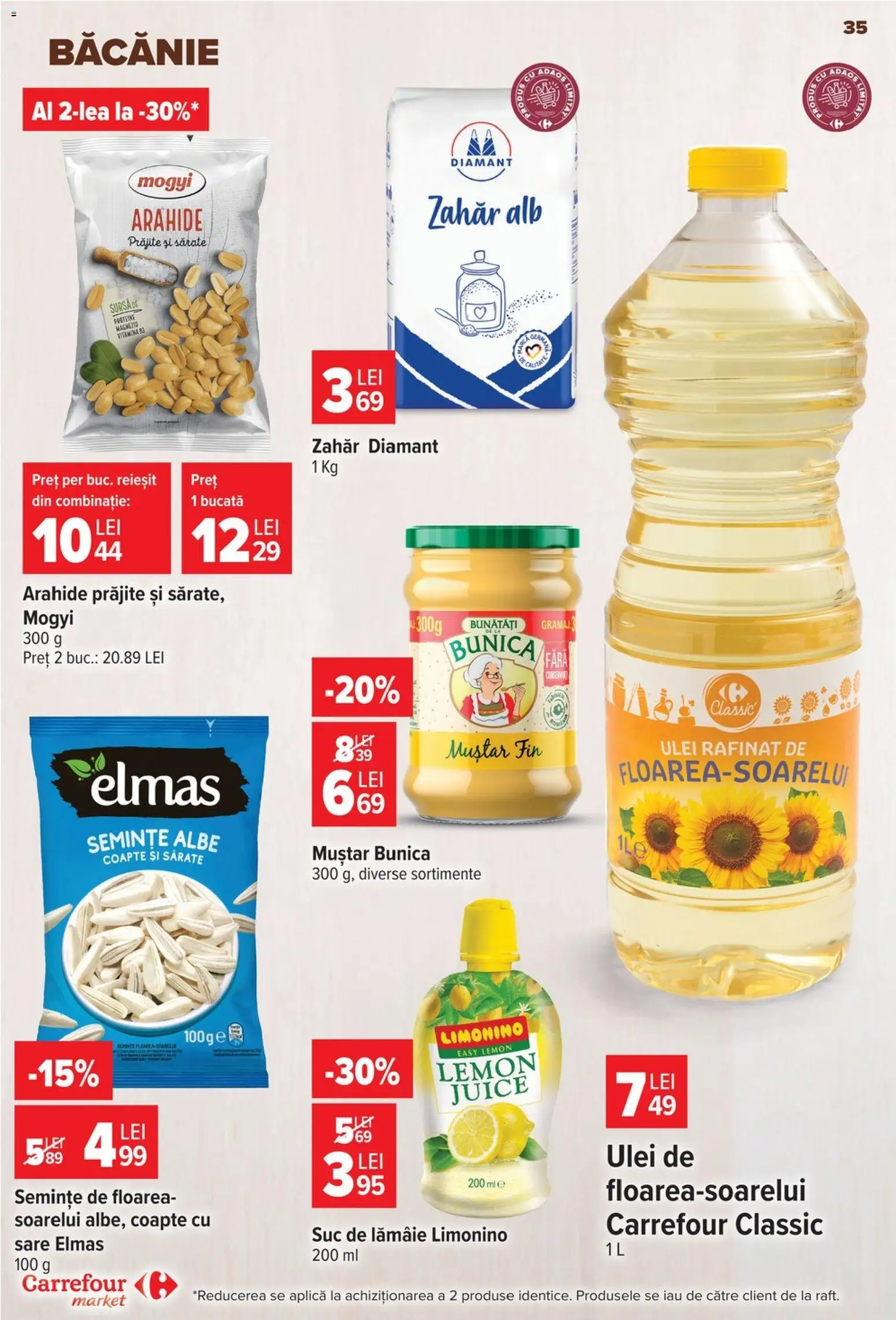 Noul catalog Carrefour – valabil de la 26.08.2026 | Pagină: 35 | Produse: Carrefour Classic, Arahide, Semințe, Lămâie