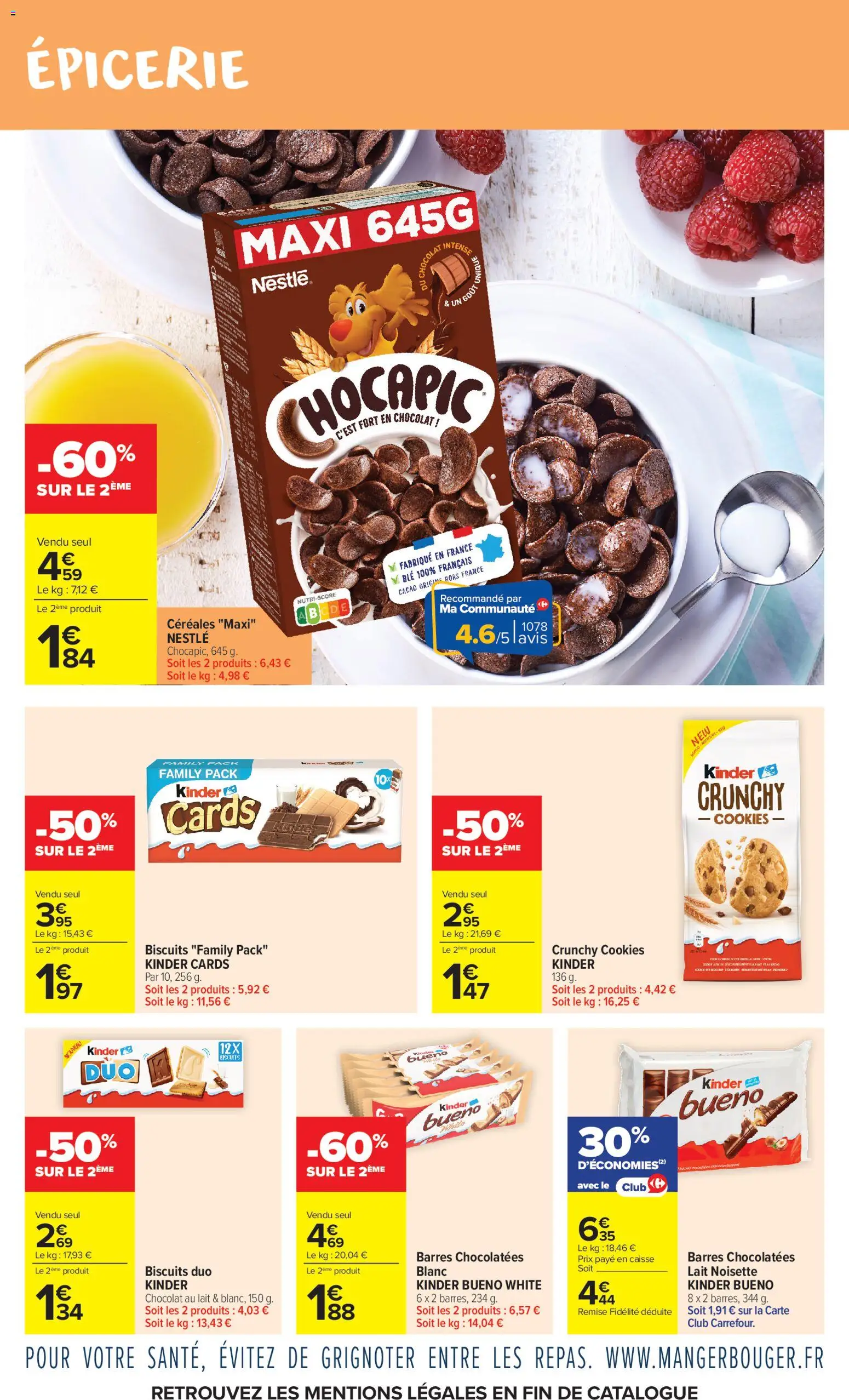 {H1} | Page: 8 | Produits: Noisette, Cookies, Blé, Céréales