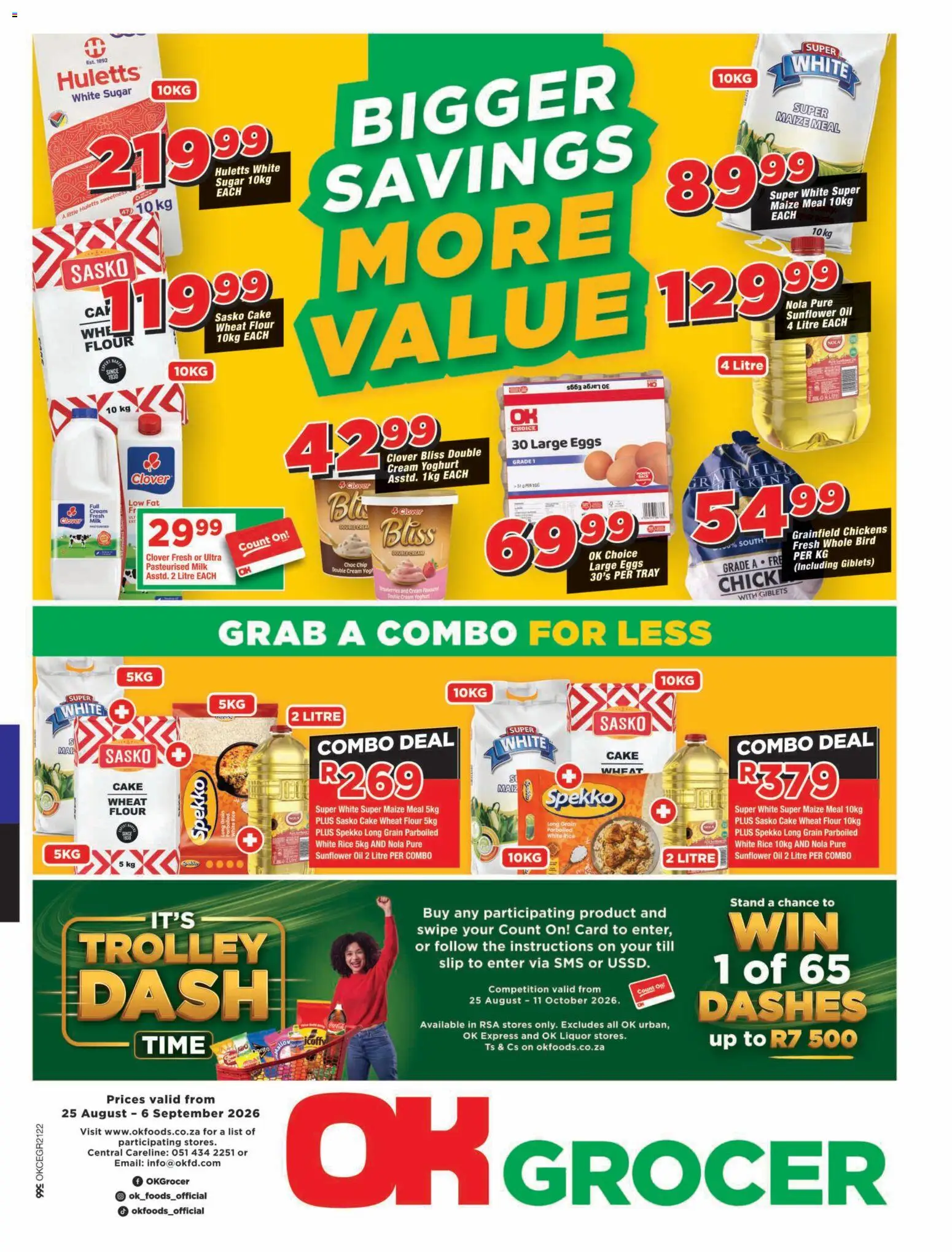 New OK Foods catalogue – valid from 25/08/2026 | Page: 1 | Products: Tray, Yoghurt, Milk, Cream