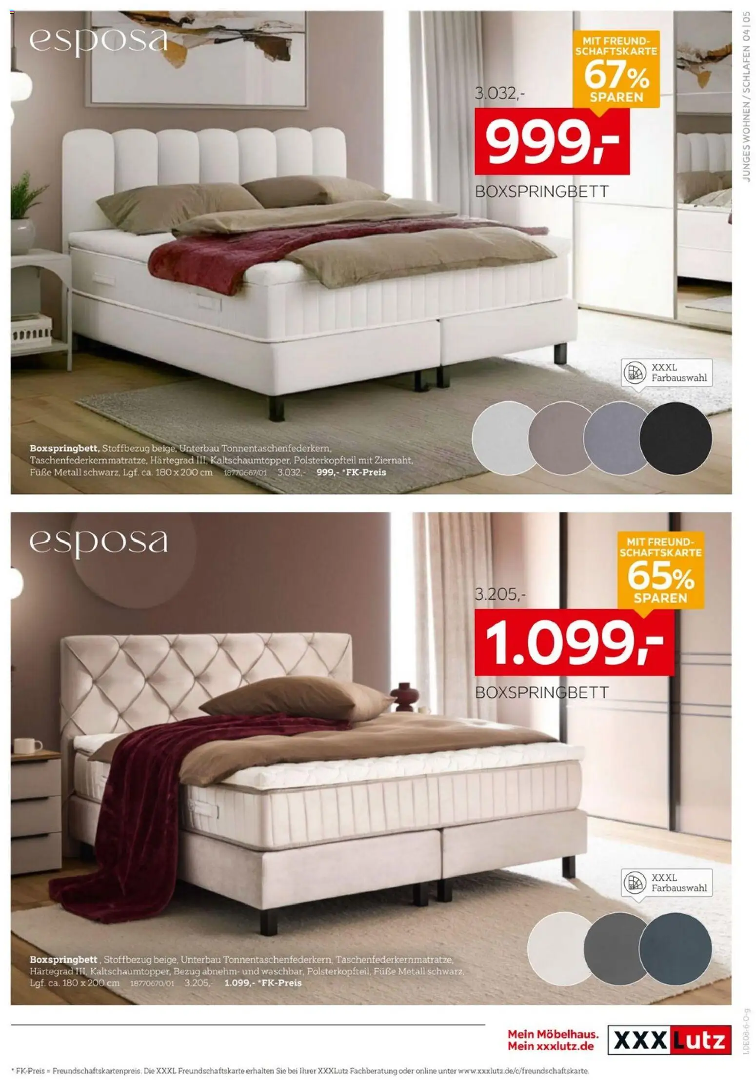 XXXLutz Junges Wohnen – gültig ab 01.08.2026 | Seite: 5 | Produkte: Boxspringbett