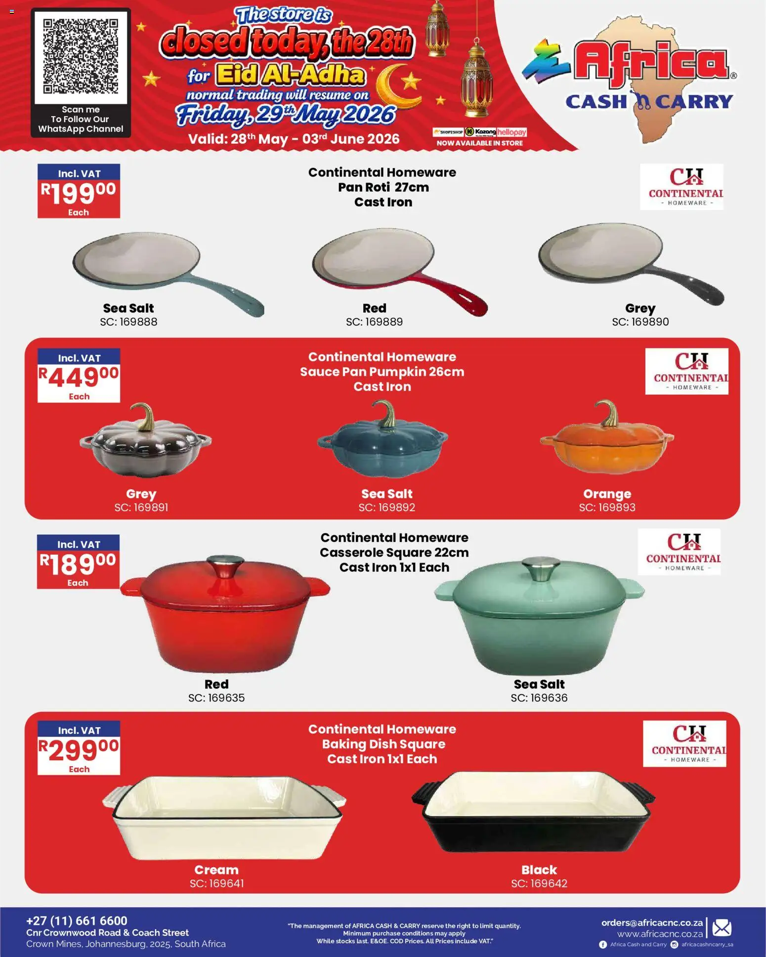 New Africa Cash & Carry catalogue – valid from 28.05.2026 | Page: 41 | Products: Iron, Cream, Sauce, Salt