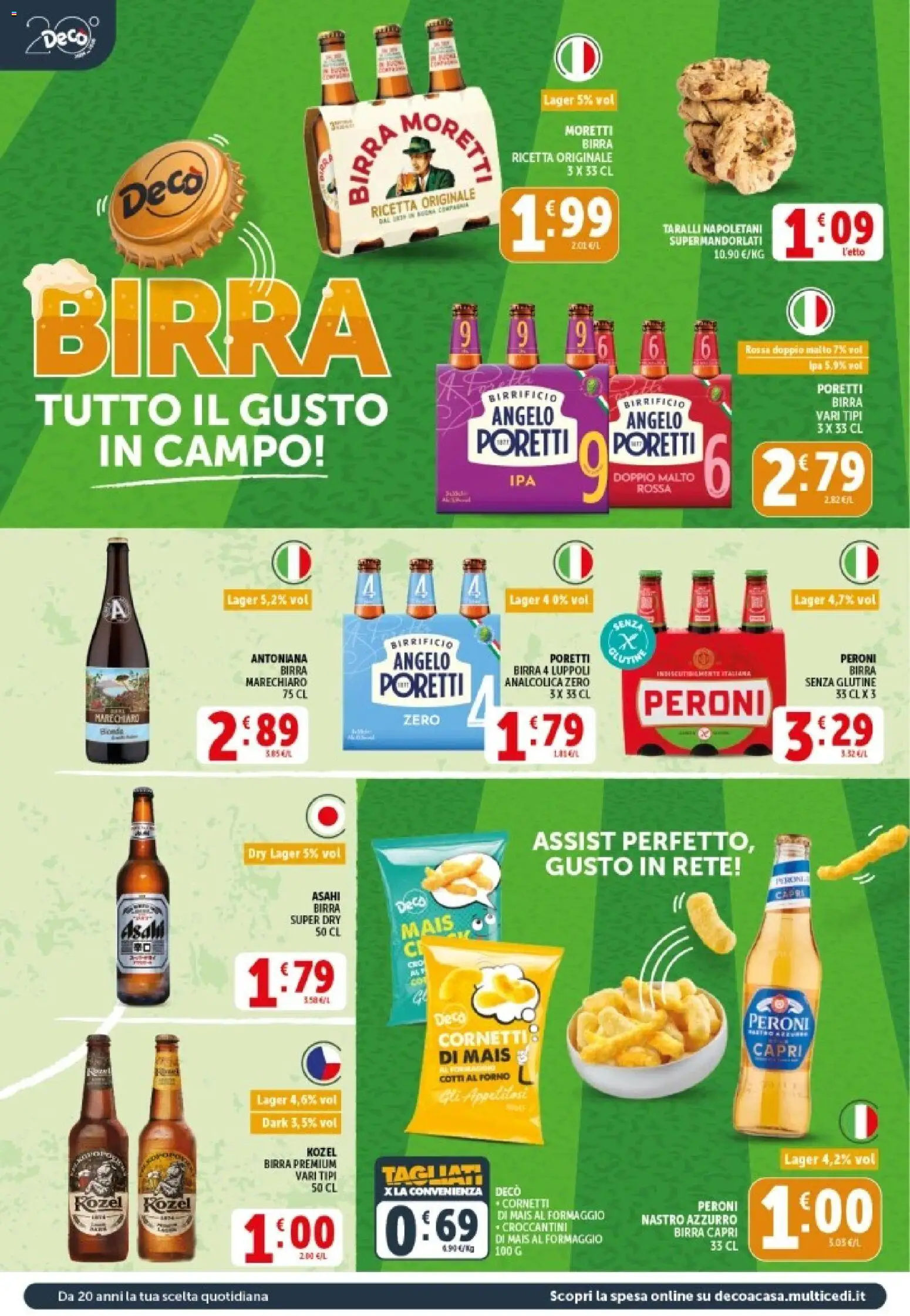 Volantino Decò del 08.06.2026 | Pagina: 14 | Prodotti: Birra, Taralli, Mais, Forno