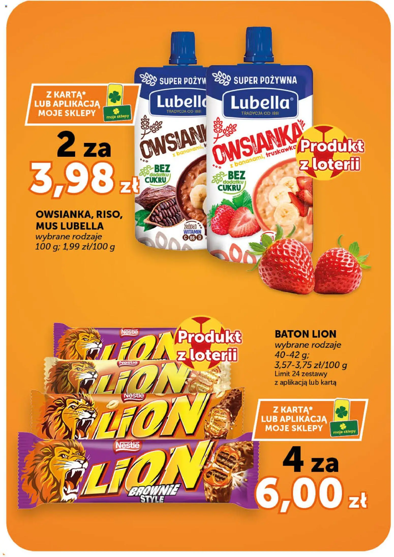 ABC gazetka - Minimarket od 02.07.2026 | Strona: 6 | Produkty: Karta, Owsianka, Baton, Brownie