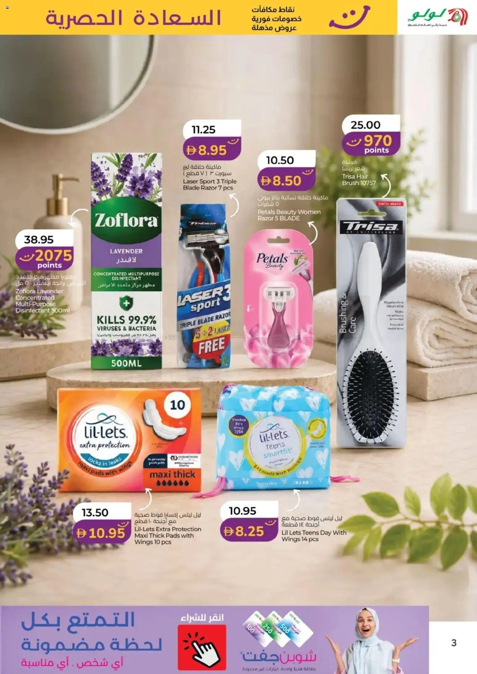 {H1} | Page: 3 | Products: Disinfectant, Pads, Brush