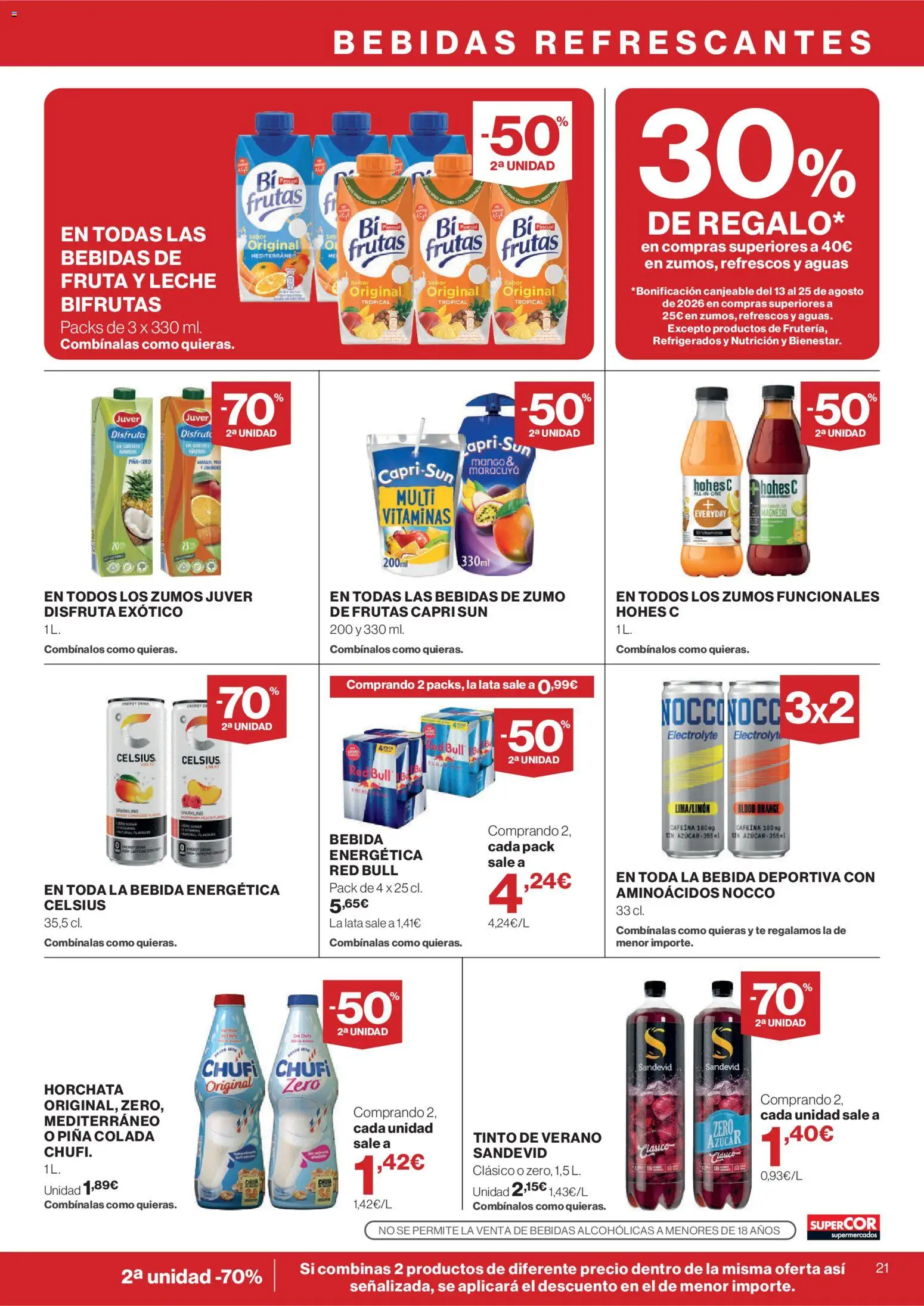 Supercor folleto │ válido desde el 30/07/2026 | Página: 21 | Productos: Leche, Piña, Té, Ρούτερ