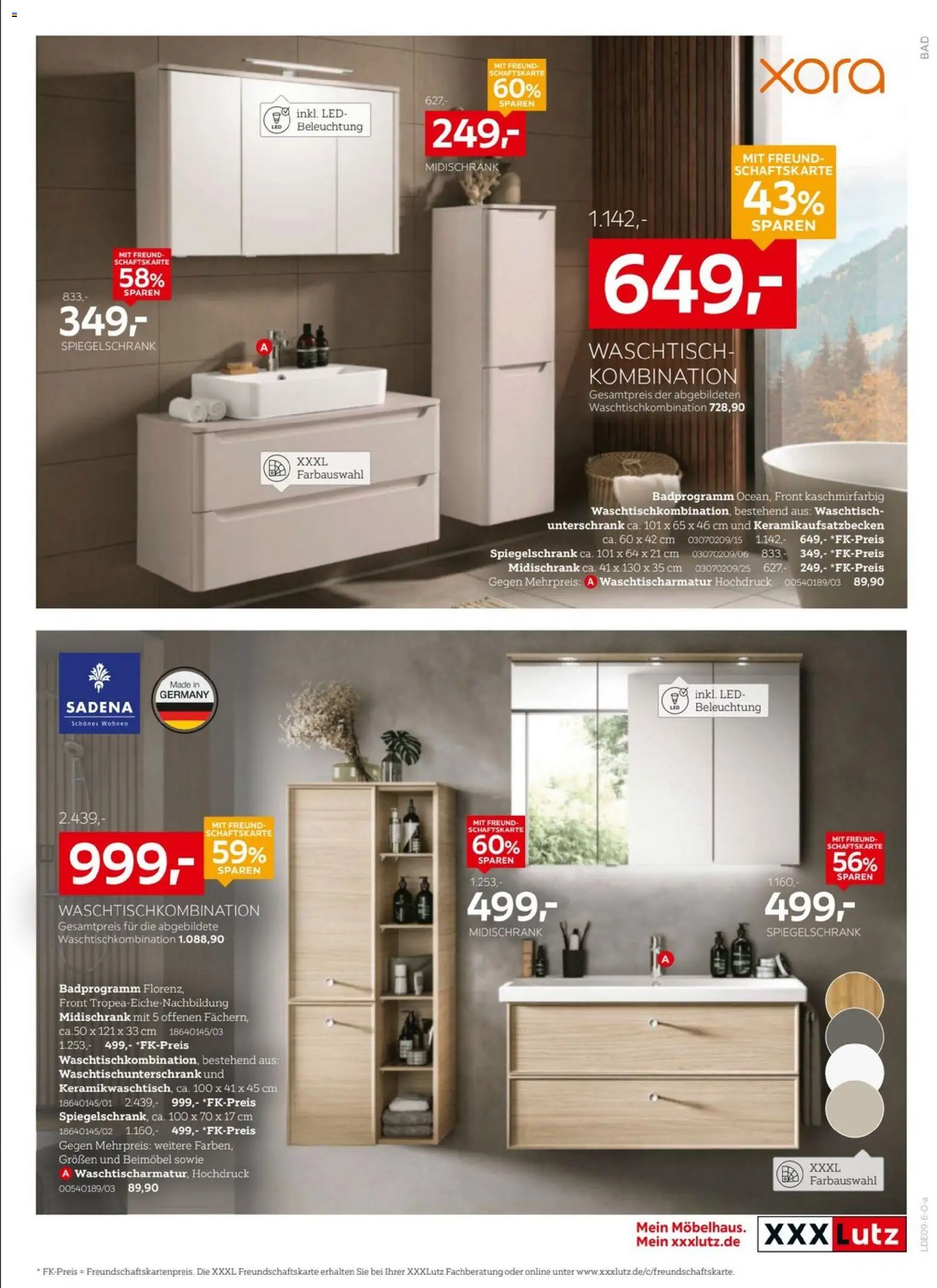 XXXLutz Jubiläum – gültig ab 22.08.2026 | Seite: 15 | Produkte: Waschtisch, Spiegelschrank, Unterschrank, Midischrank