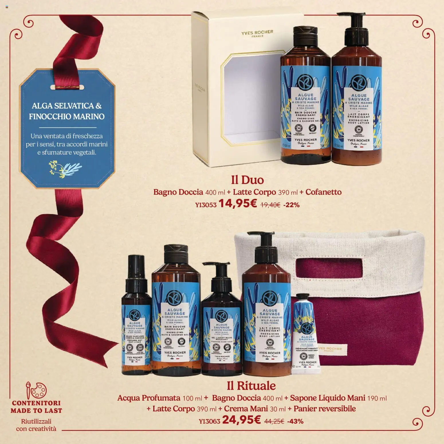 Volantino Yves Rocher del 20/10/2026 | Pagina: 62 | Prodotti: Crema, Sapone, Acqua, Doccia