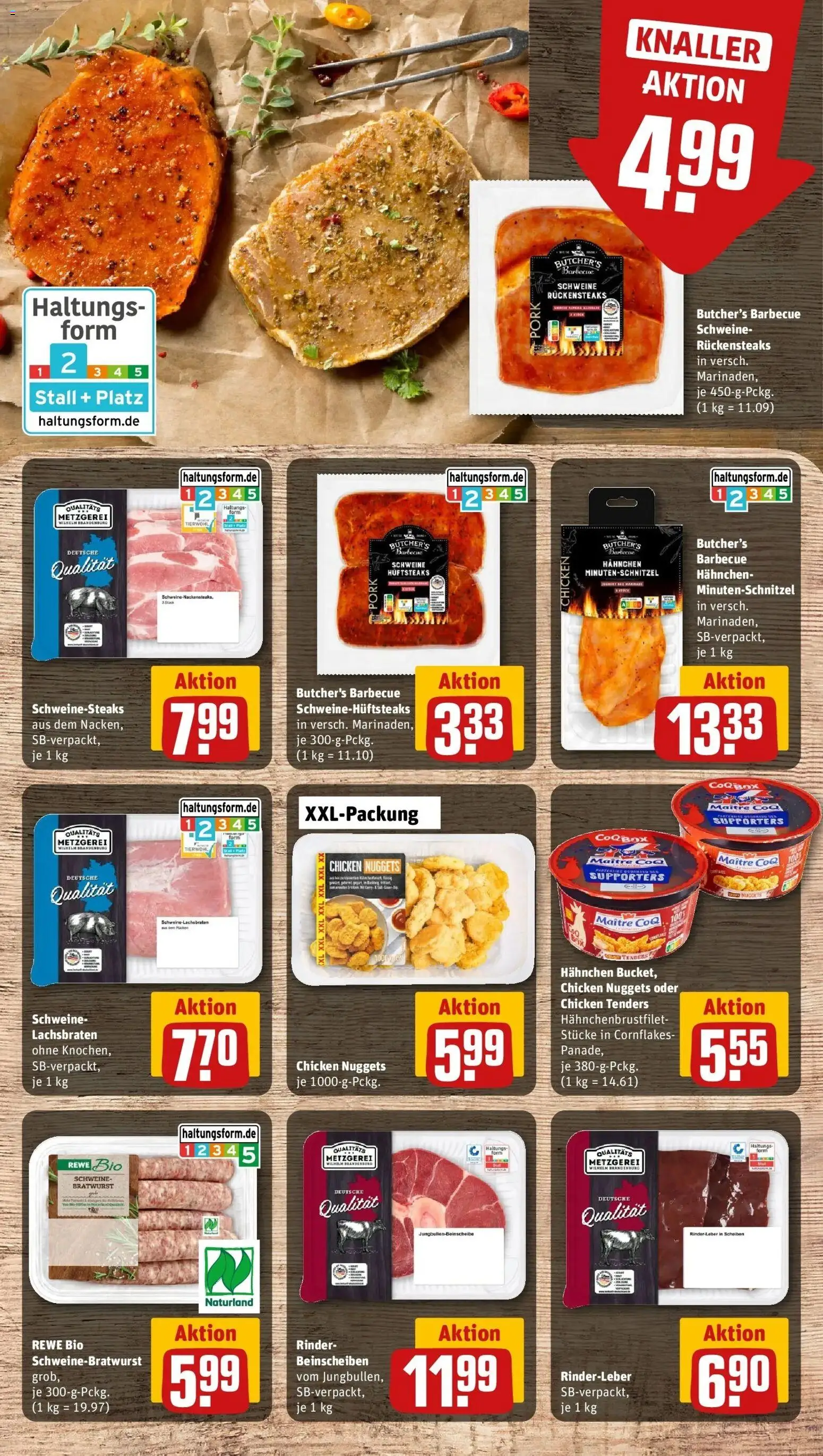 Rewe Prospekt Paderborn/Sennelager	 – gültig ab 23.03.2026 | Seite: 10 | Produkte: Hahnchen, Bratwurst, Schnitzel, Steak