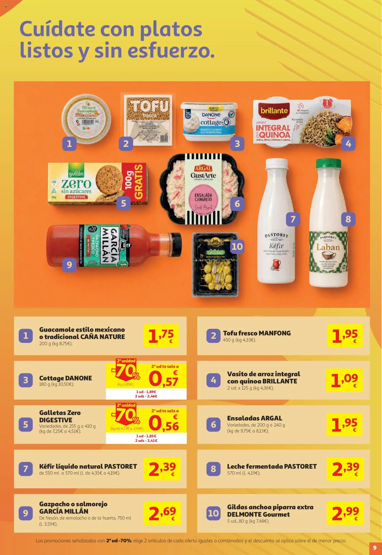 Alcampo folleto │ válido desde el 27/08/2026 | Página: 9 | Productos: Kéfir, Aceite, Gazpacho, Arroz integral