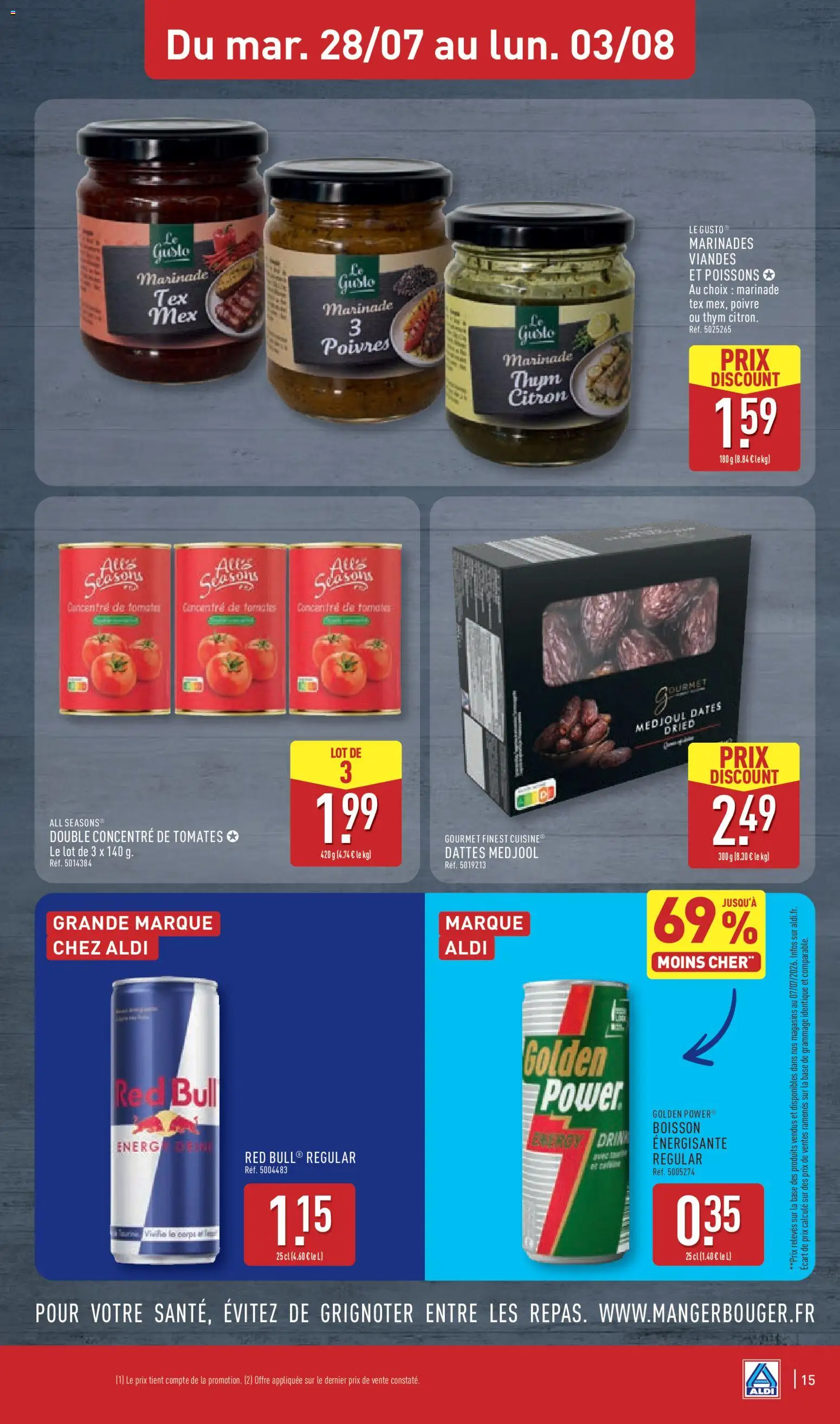 {H1} | Page: 19 | Produits: Dattes, Base, Poivre, Boisson énergisante