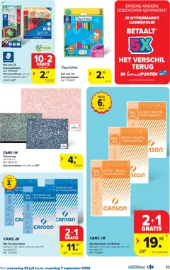 Carrefour folder Vlotte Start - Voorbeeld van een folder van Carrefour, geldig van 22/07/2026 | Pagina: 11 | Producten: Kleurpotloden