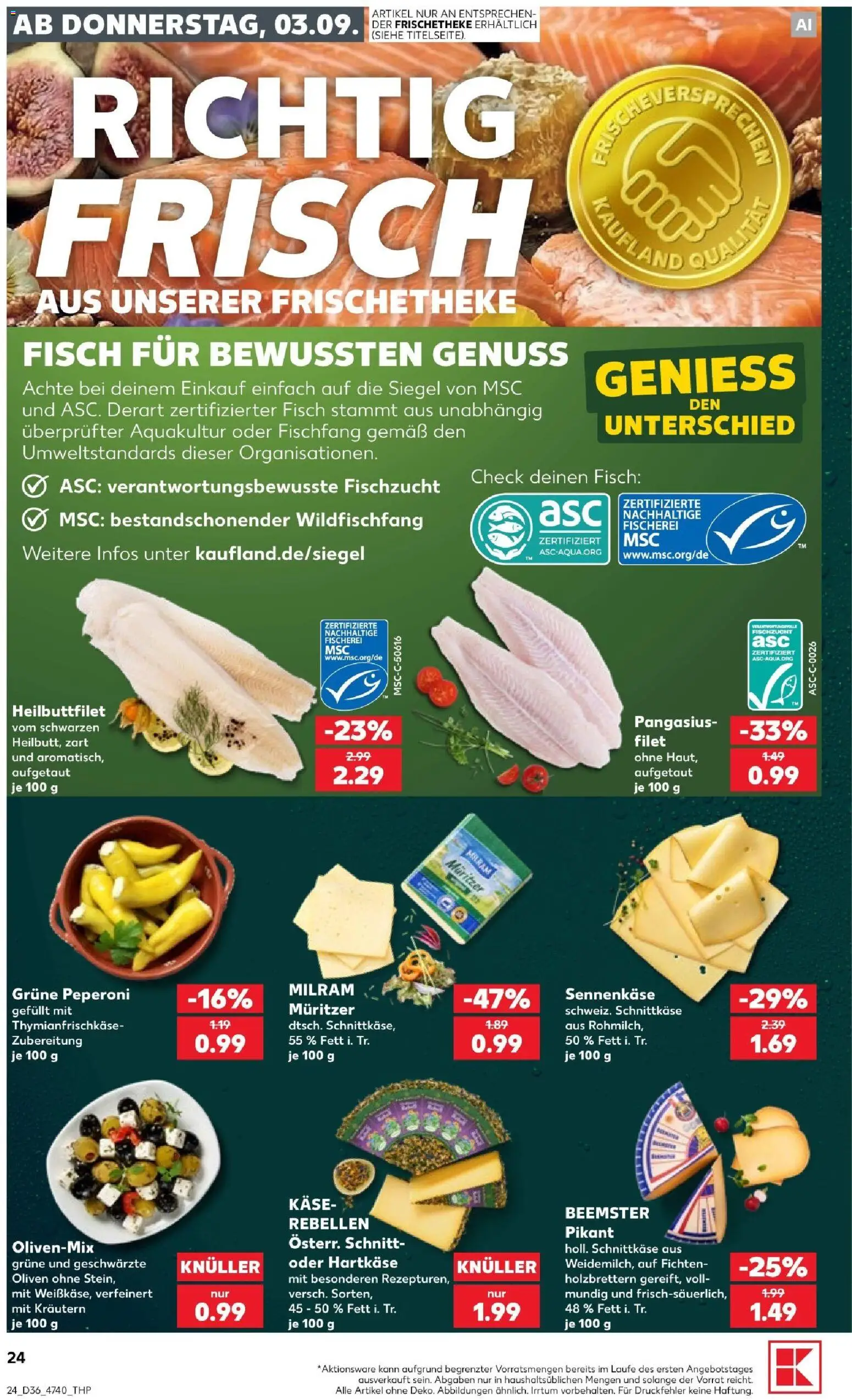 Kaufland Německo leták od 03.09.2026 | Strana: 24 | Produkty: Filet, Kaše