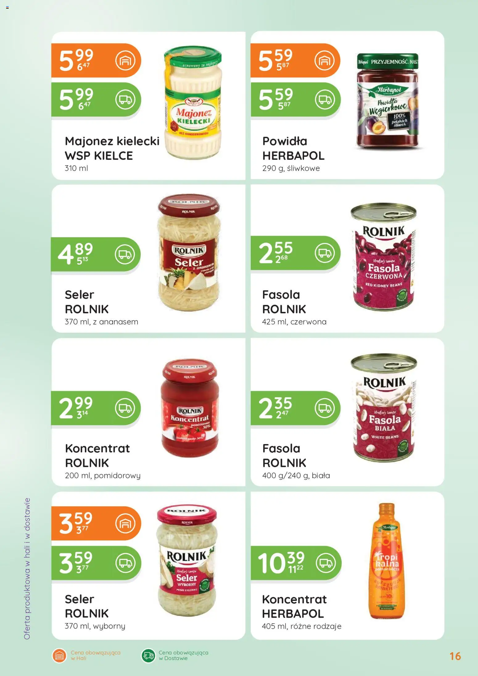 Eurocash gazetka - Oferta Handlowa od 04.05.2026 | Strona: 16 | Produkty: Powidła, Majonez