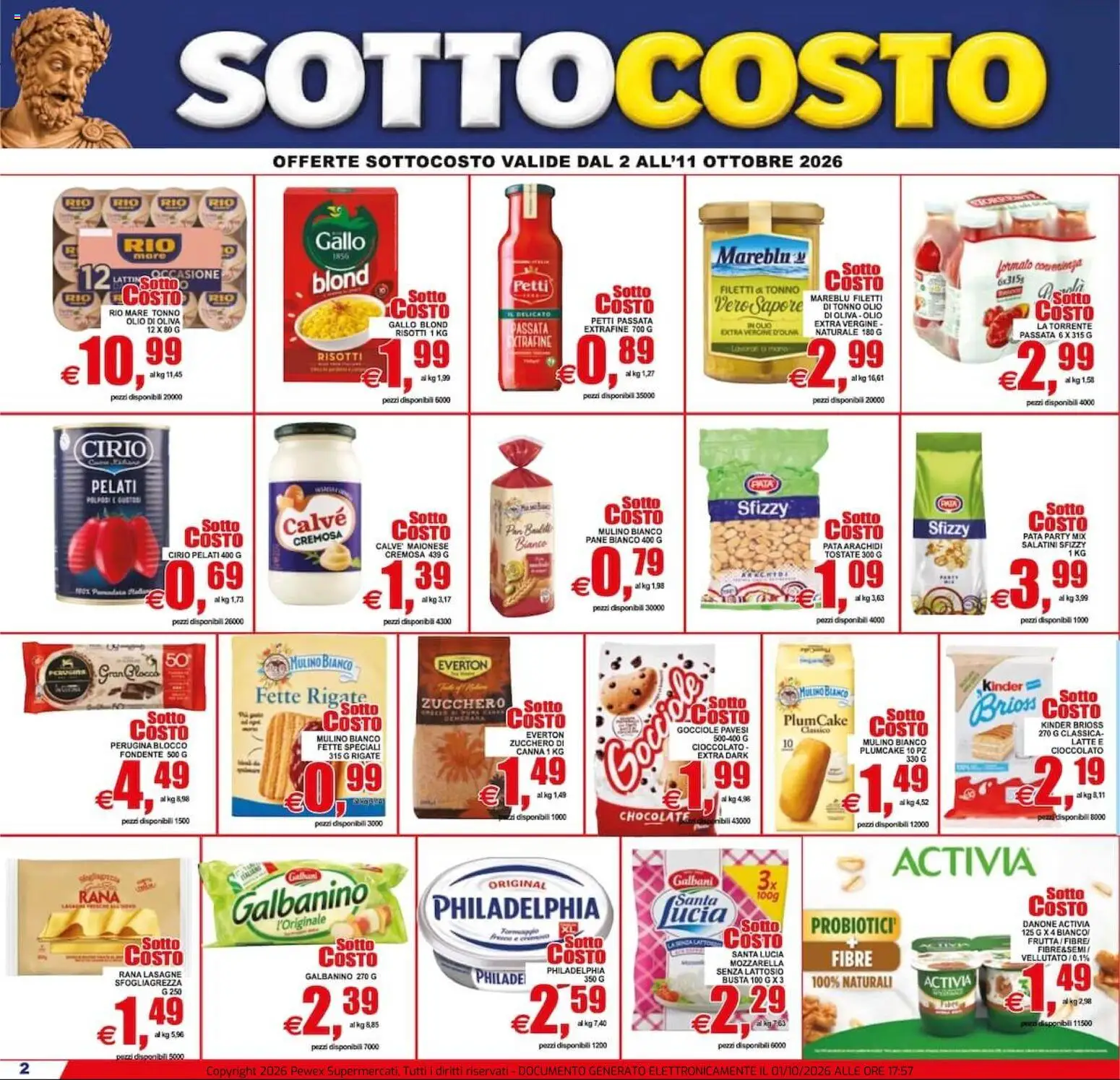 Volantino Pewex del 02/10/2026 | Pagina: 2 | Prodotti: Salatini, Cioccolato, Olio, Plumcake