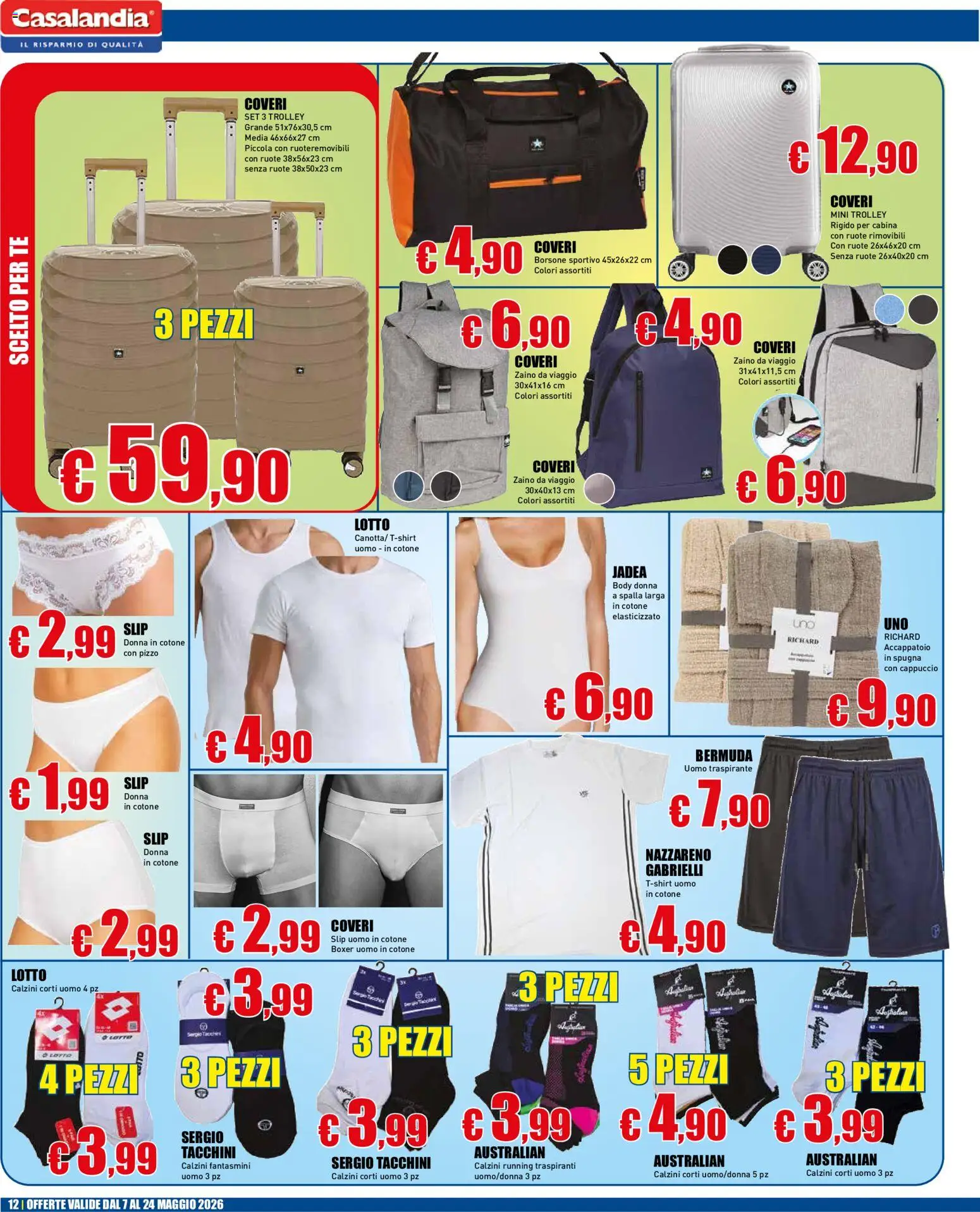 Volantino Casalandia del 07.05.2026 | Pagina: 12 | Prodotti: Tè, Accappatoio, Slip, Fantasmini