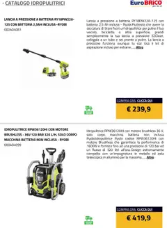 Anteprima del volantino Eurobrico Idropulitrici catalogo valido a partire dal 23.07.2025 | Pagina: 50 | Prodotti: Tubo, Idropulitrice, Alluminio, Batteria