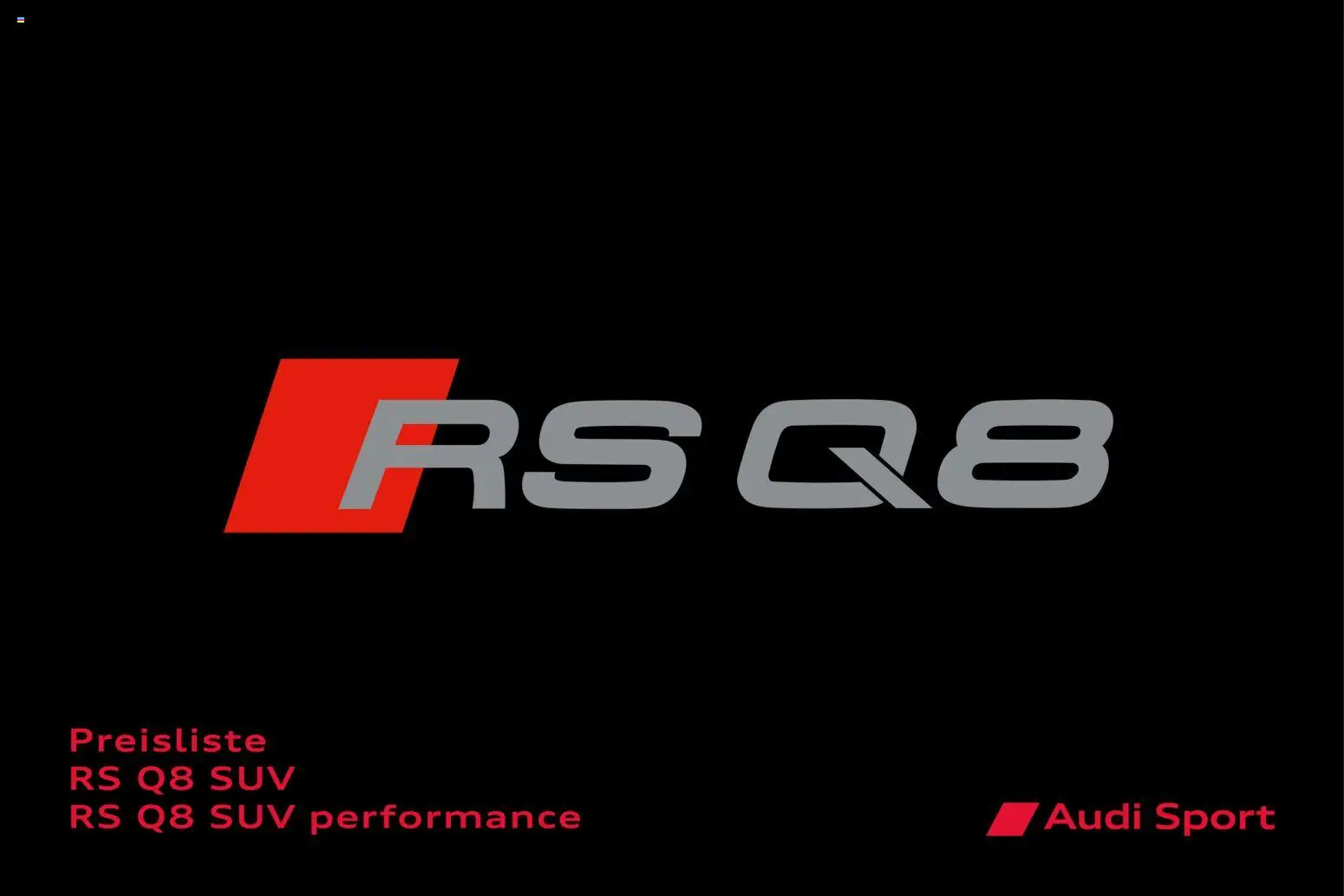 Audi RS Q8 / RS Q8 performance – gültig ab 27.11.2025 | Seite: 1