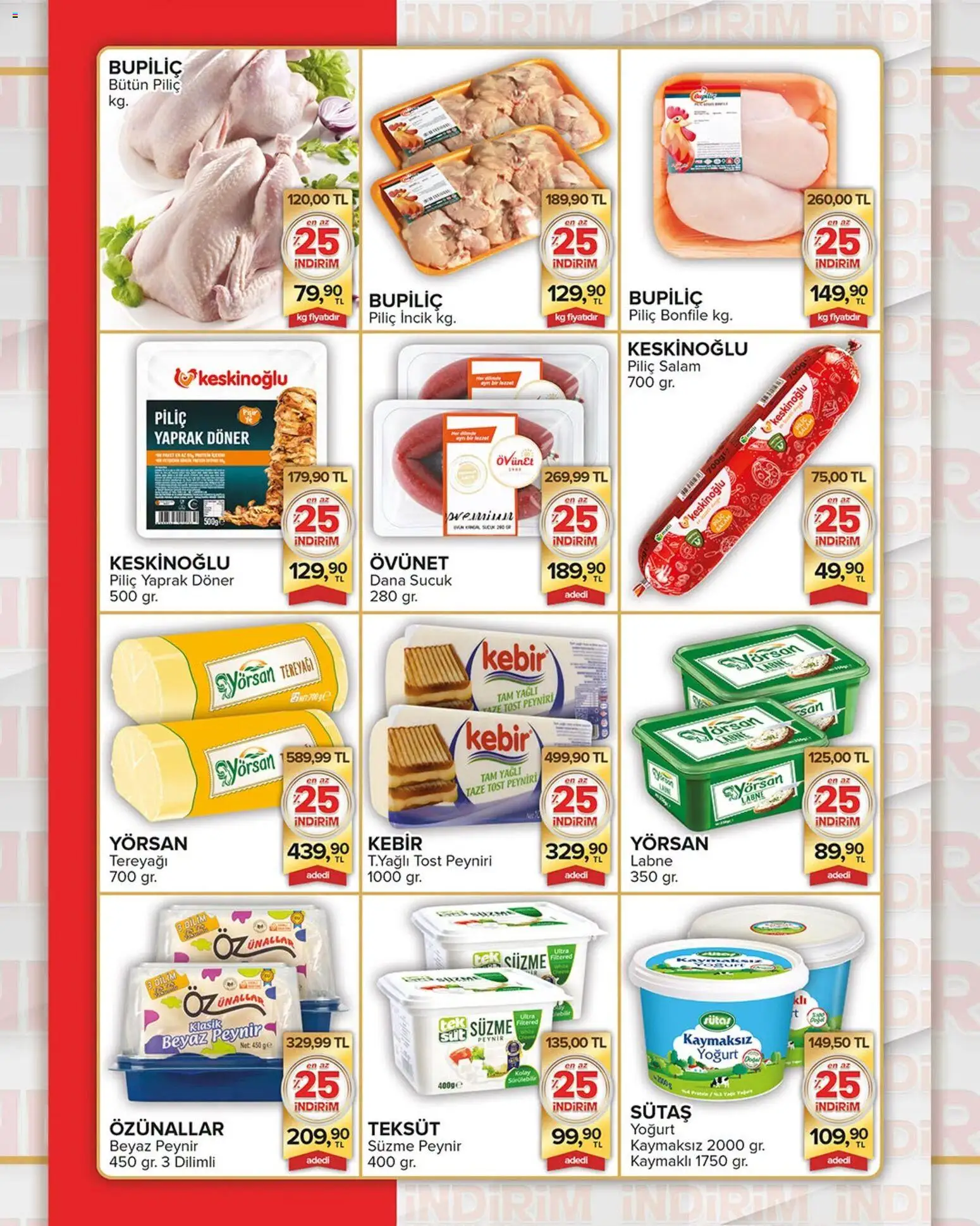 Seyhanlar Market Katalog - 25 Temmuz 2026 tarihinden itibaren geçerlidir | Sayfa: 2 | Ürünler: Döner, Tereyağı, Peynir, Piliç bonfile