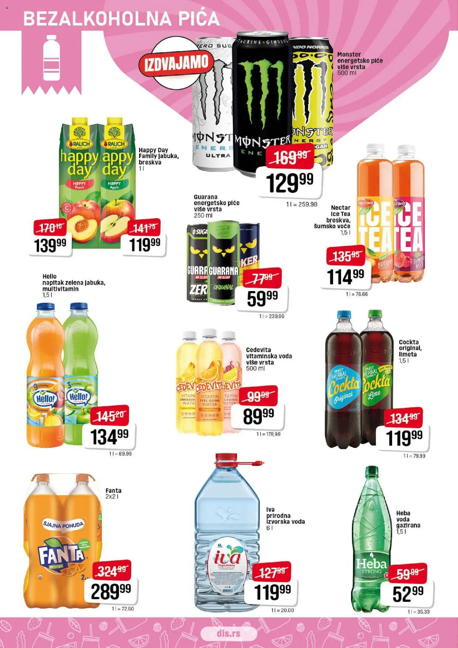 Super DIS katalog - važi od 07.05.2026 | Strana: 10 | Proizvode: Cedevita, Guarana, Pica, Breskva