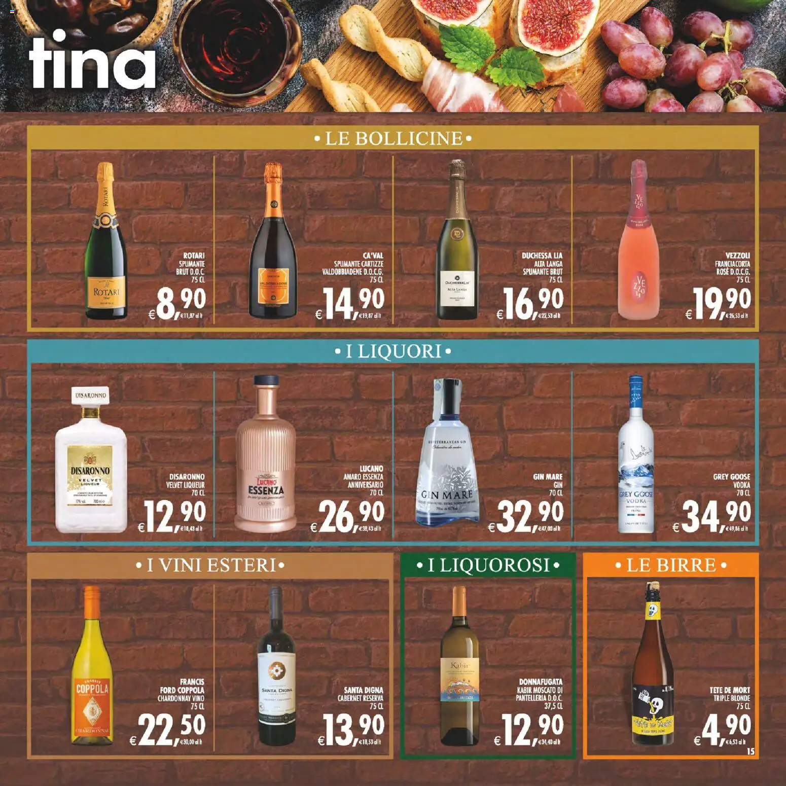 Volantino Decò del 28.04.2026 | Pagina: 15 | Prodotti: Vodka, Vino, Spumante, Amaro