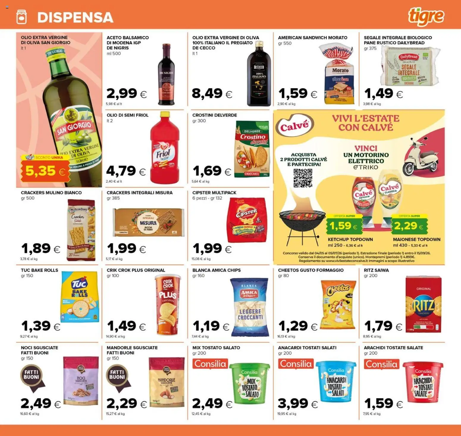 Volantino Tigre del 21.05.2026 | Pagina: 13 | Prodotti: Pane, Maionese, Mandorle, Crostini