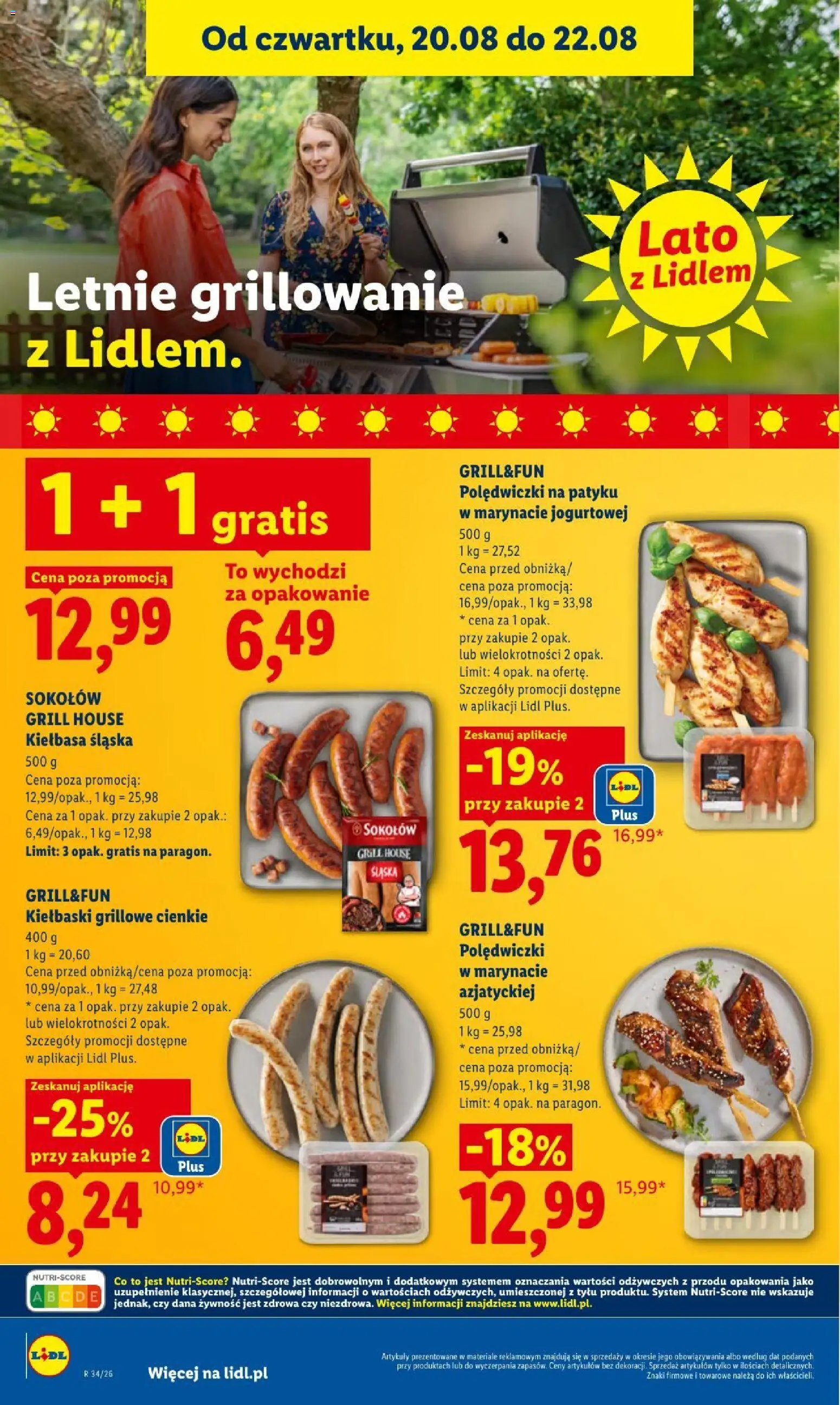 Lidl gazetka od 20.08.2026 | Strona: 64 | Produkty: Kiełbasa, Żywność, Grill, Polędwiczki