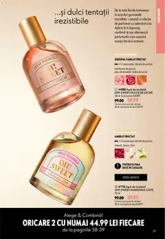 Ofertele Oriflame valabile de la 09.09.2026 | Pagină: 39 | Produse: Toaletă, Apă de toaletă, Fistic, Bomboane