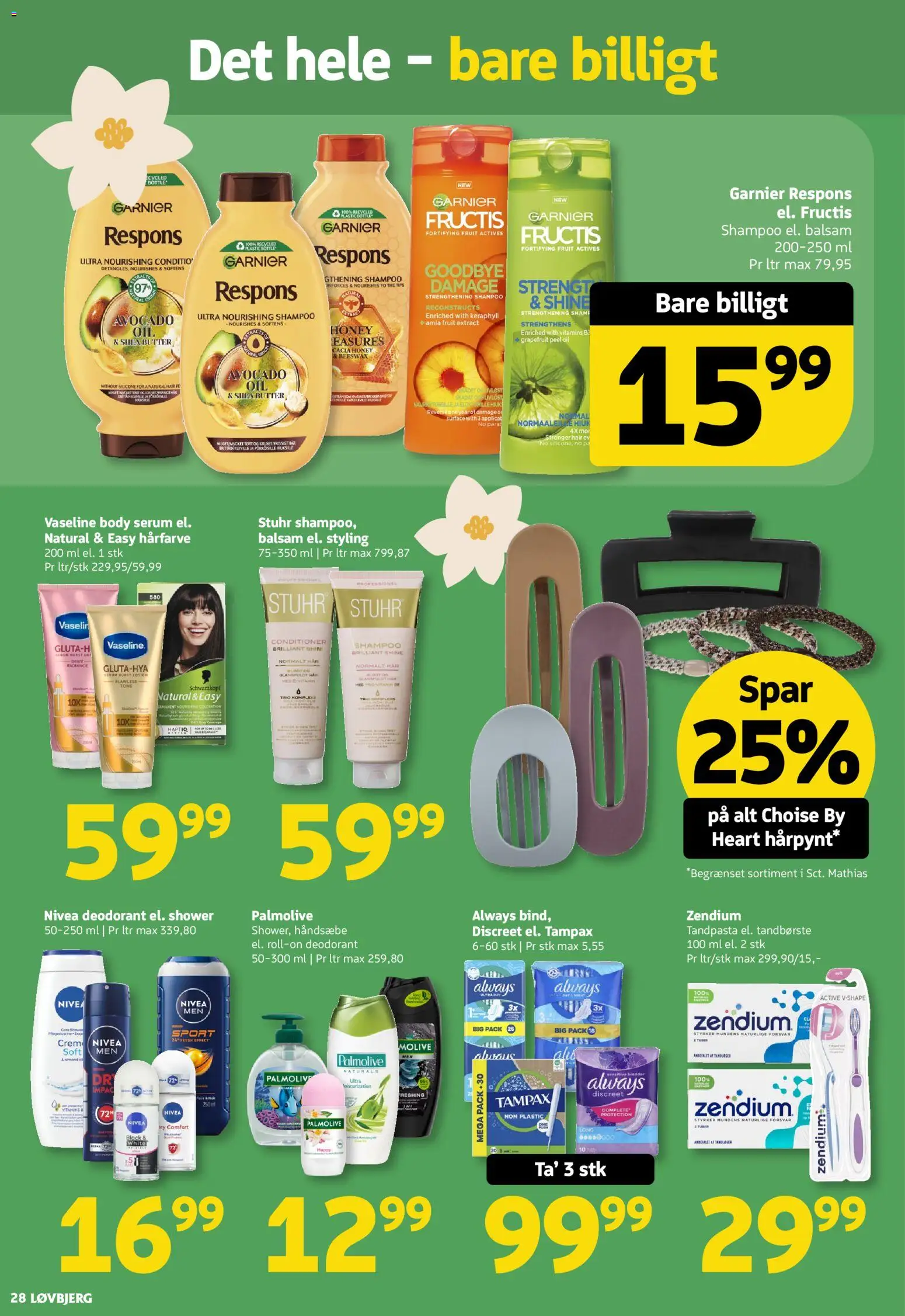 Løvbjerg tilbudsavis – gyldig fra 08.05.2026 | Side: 28 | Produkter: Shampoo, Hårfarve, Deodorant, Avocado