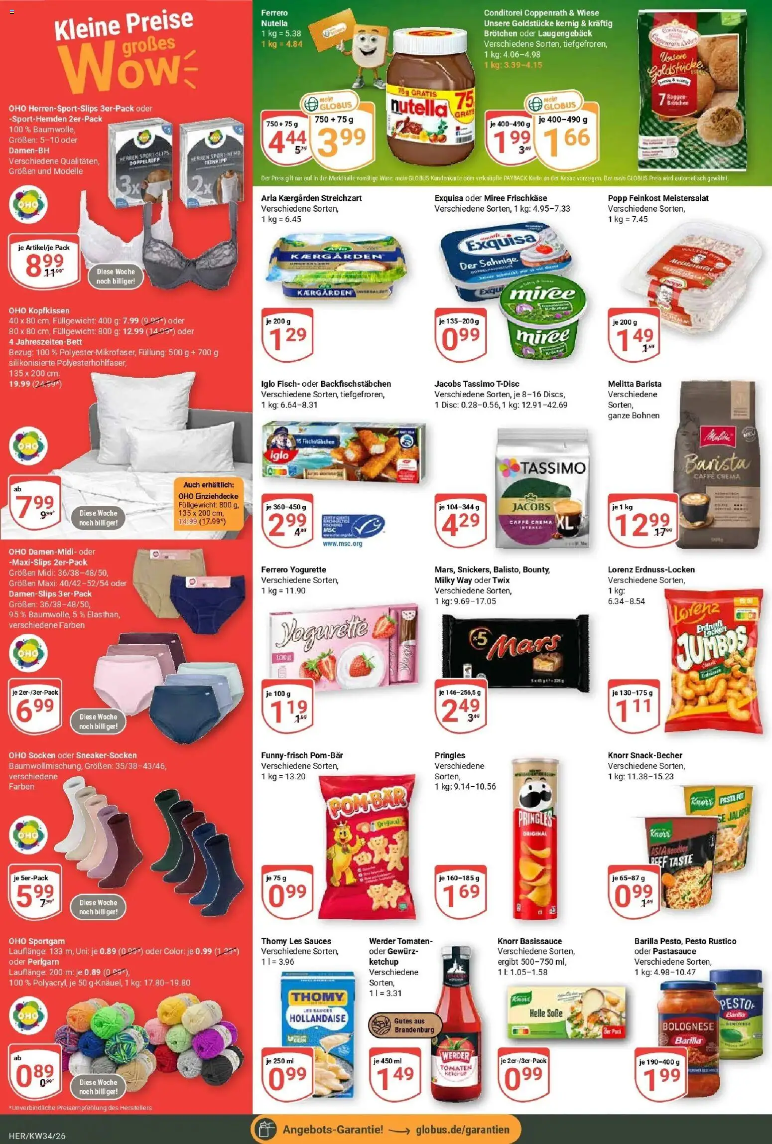 Globus Prospekt Hermsdorf (ab 17.08.2026) » Angebote online | Seite: 6 | Produkte: Grat, Mars, Nutella, Soße