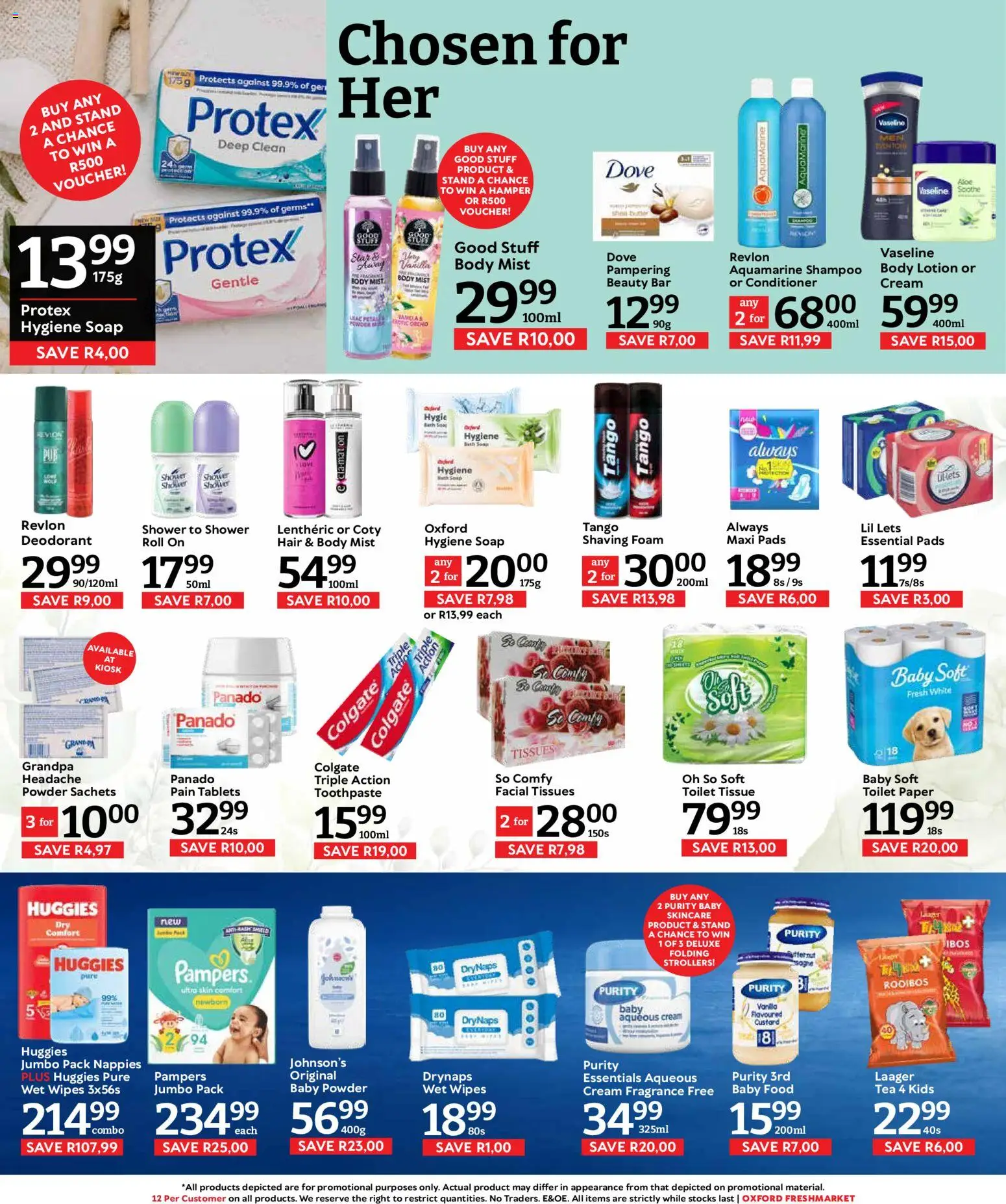 New Oxford Freshmarket catalogue – valid from 12/08/2026 | Page: 14 | Products: Toilet, Baby food, Foam, Lotion
