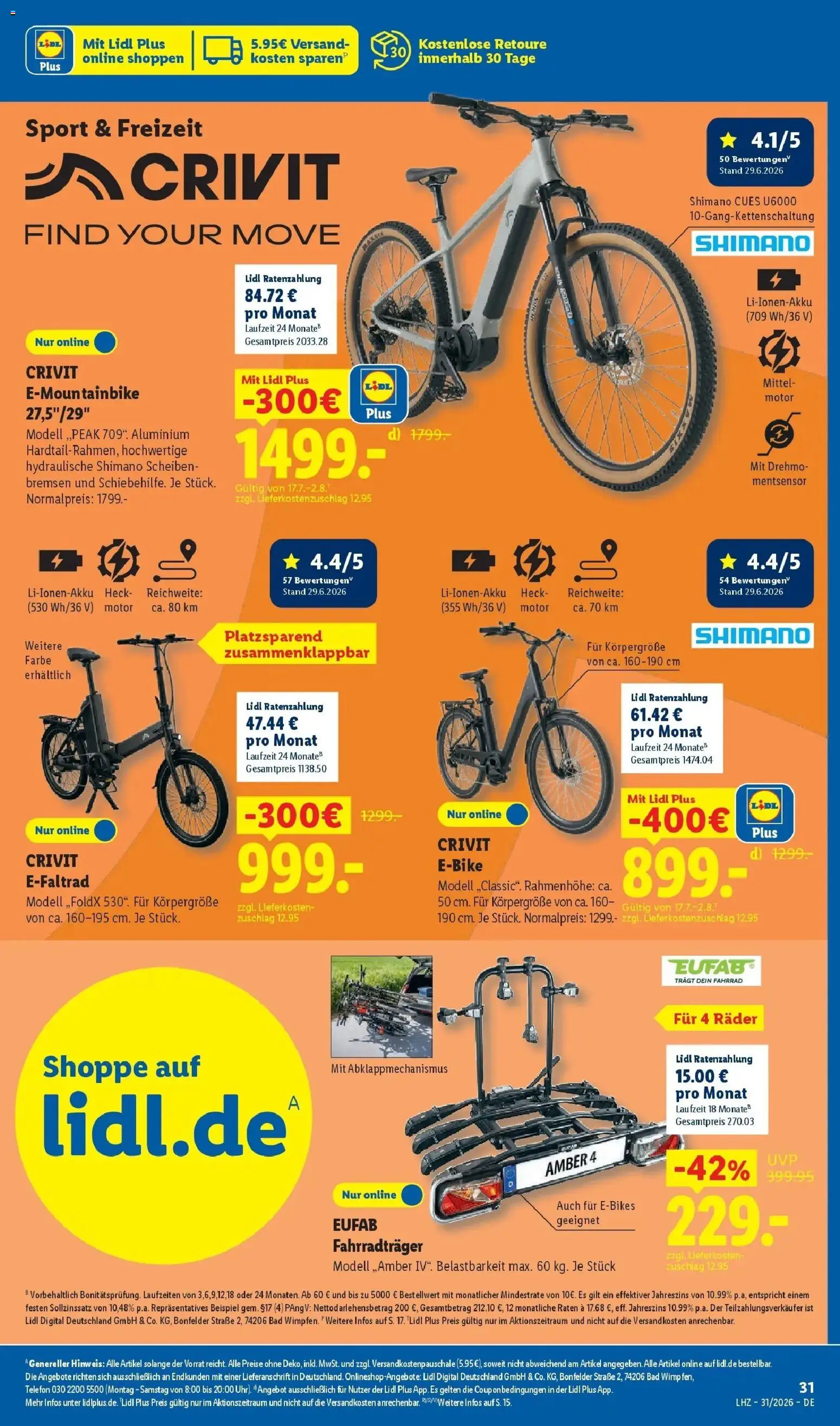 Lidl Prospekt Künzell – gültig ab 27.07.2026 | Seite: 49 | Produkte: Bad, E-Bike, Telefon