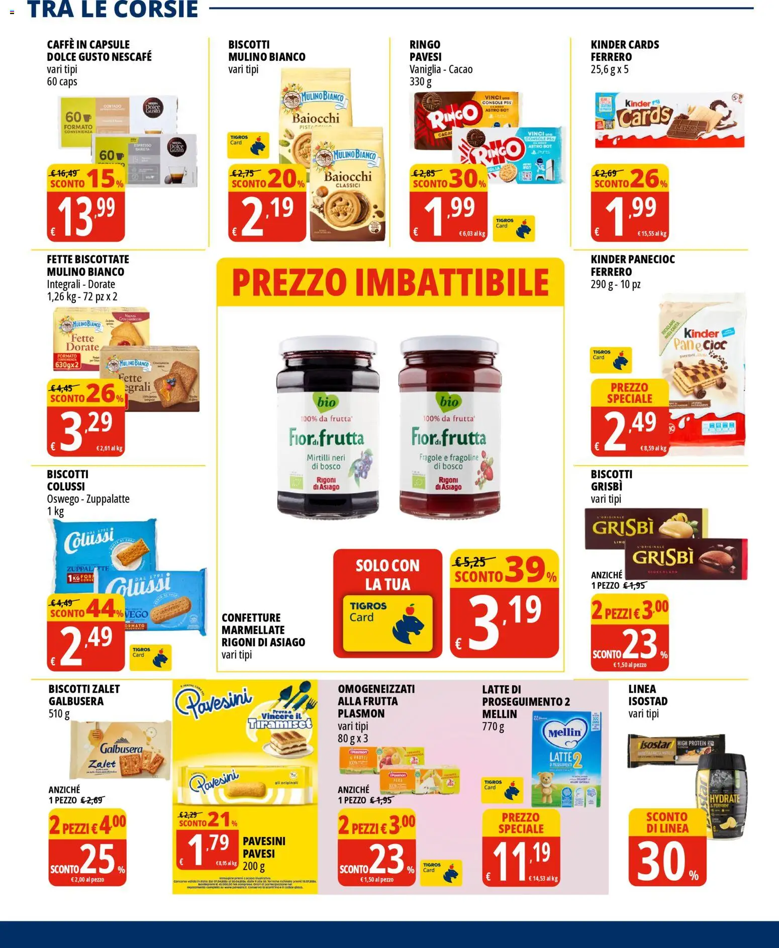 Volantino Tigros del 07.05.2026 | Pagina: 19 | Prodotti: Latte, Mirtilli, Caffe in capsule, Fette biscottate