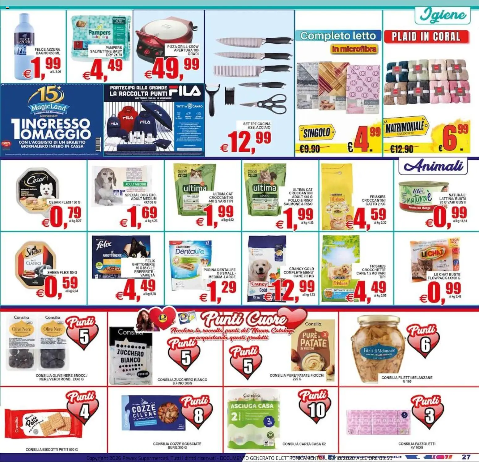 Volantino Pewex del 02/10/2026 | Pagina: 27 | Prodotti: Plaid, Fiocchi, Crocchette, Melanzane