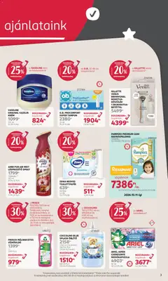 Rossmann akciós újság - amely érvényes a következő dátumtól: 2026.09.21. | Oldal: 3 | Termékek: Ariel, Mosókapszula, Öblítő, Pur