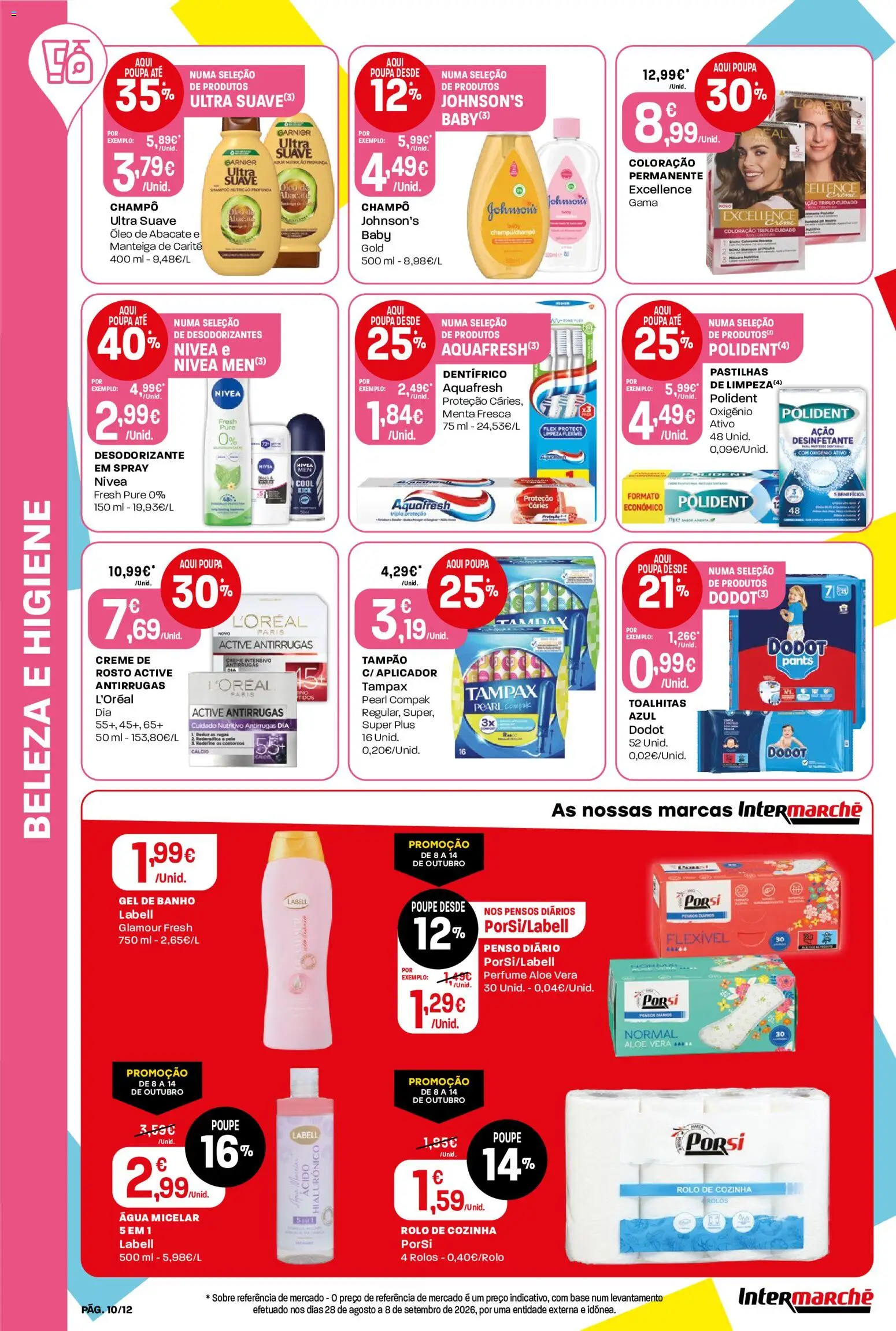 Intermarché folheto Mini │ válido de 08/10/2026 | Página: 10 | Produtos: Agua, Base, Óleo, Creme