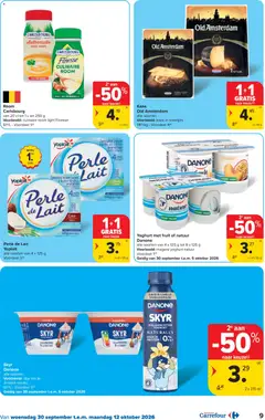 Yoghurt met fruit of natuur Danone, alle soorten van 4 x 125 g tot 8 x 125 g - Voorbeeld van een folder van Carrefour, geldig van 30/09/2026 | Pagina: 9 | Producten: La, Fruit, Aardbei, Citroen